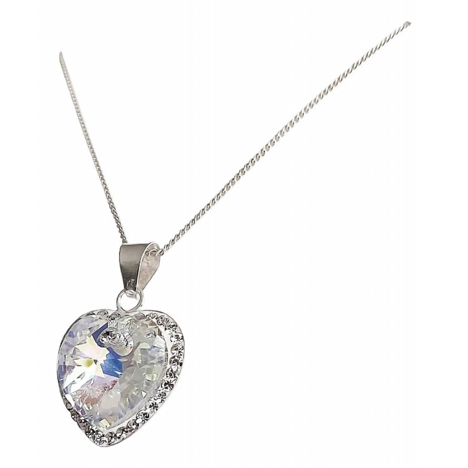 Dije Collar Corazon Del Mar Titanic Amor Amistad Plata 925 Alto/Ancho: 2.6 cm x 1.7 cm Blanco