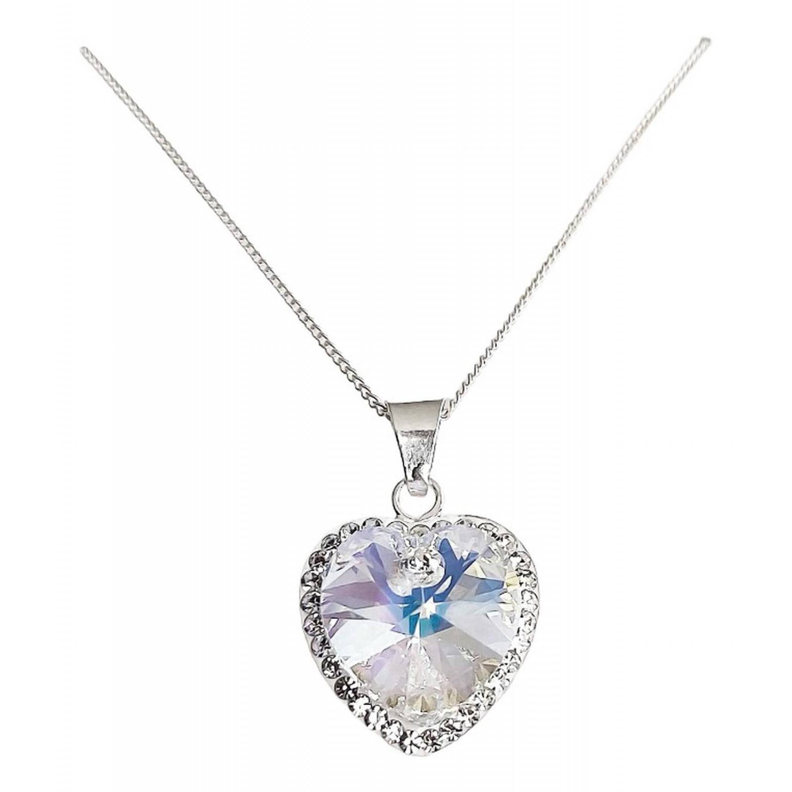 Dije Collar Corazon Del Mar Titanic Amor Amistad Plata 925 Alto/Ancho: 2.6 cm x 1.7 cm Blanco