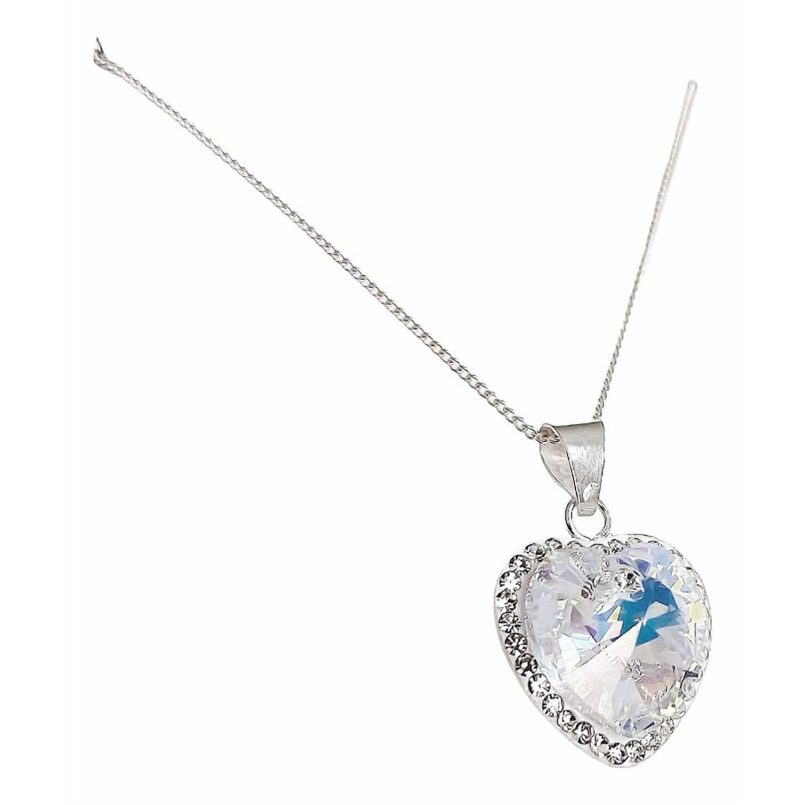 Dije Collar Corazon Del Mar Titanic Amor Amistad Plata 925 Alto/Ancho: 2.6 cm x 1.7 cm Blanco