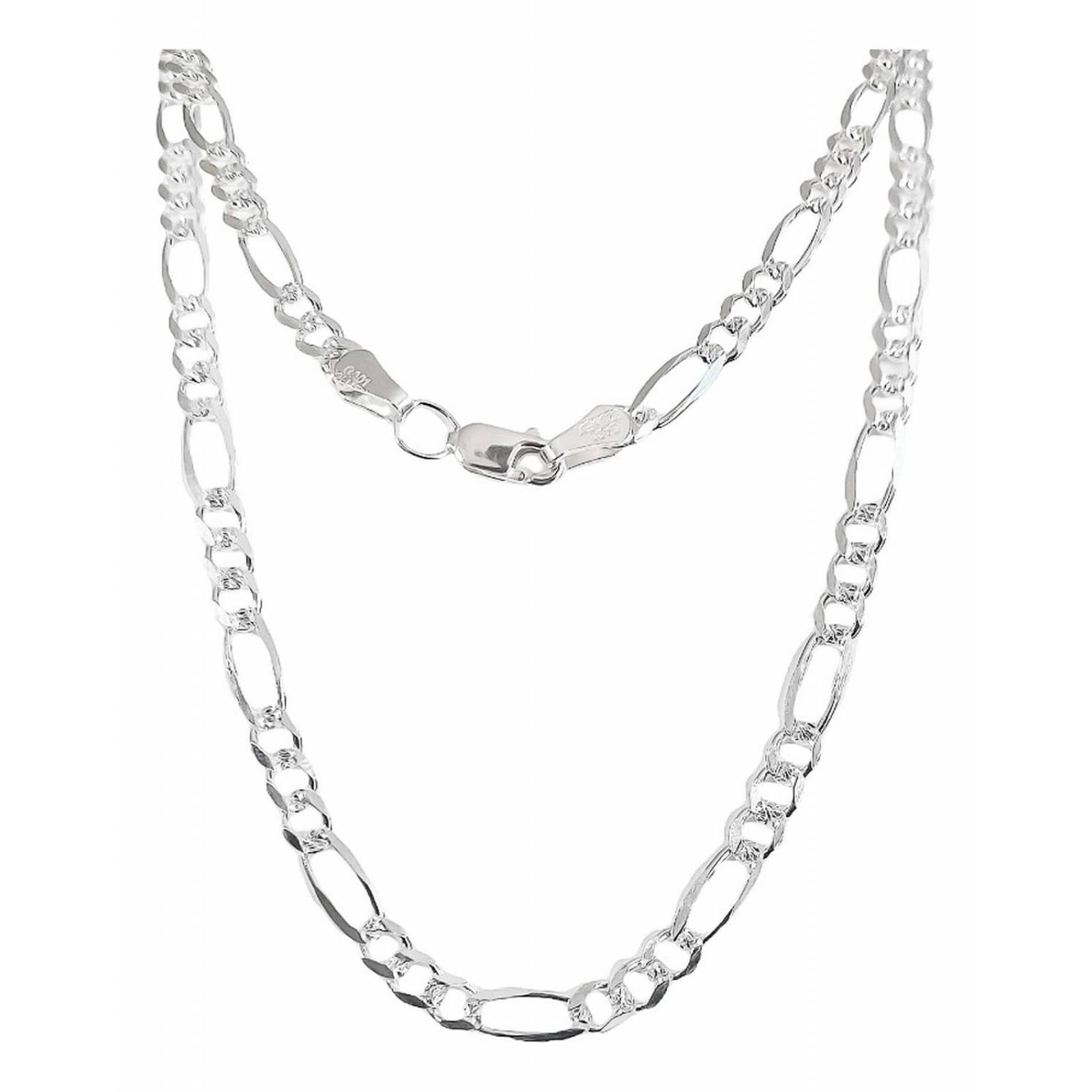 Collar Cadena 3x1 Cartier Diamantada Plata 925 60 Cm X 4 Mm Plateado 2 Largo/Ancho: 60 cm x 4 mm