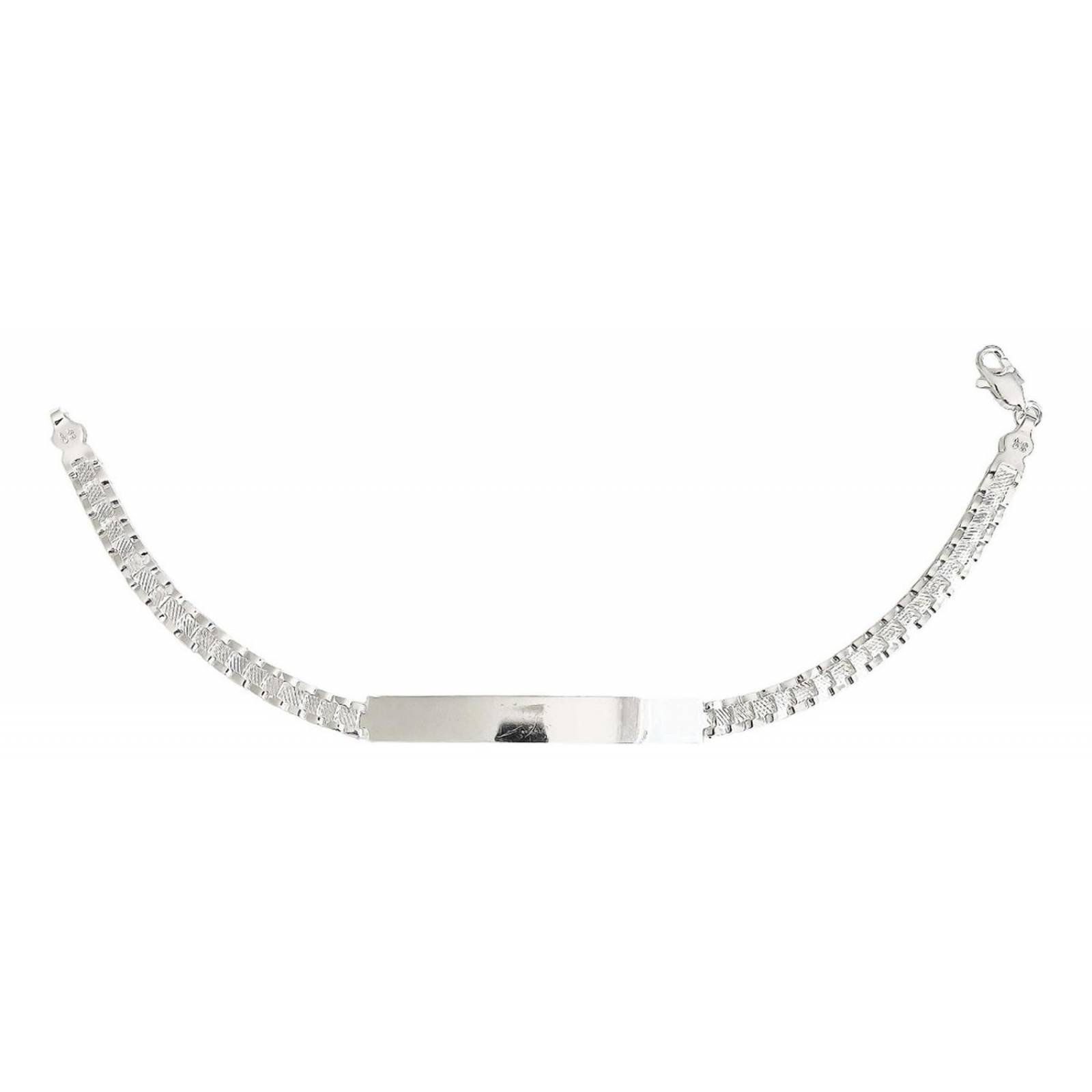 Pulsera Rolex Hombre Caballero Esclava Placa Plata 925 5 Mm Plateado Largo/Ancho: 20 cm x 5 mm 6 cm - 20 cm