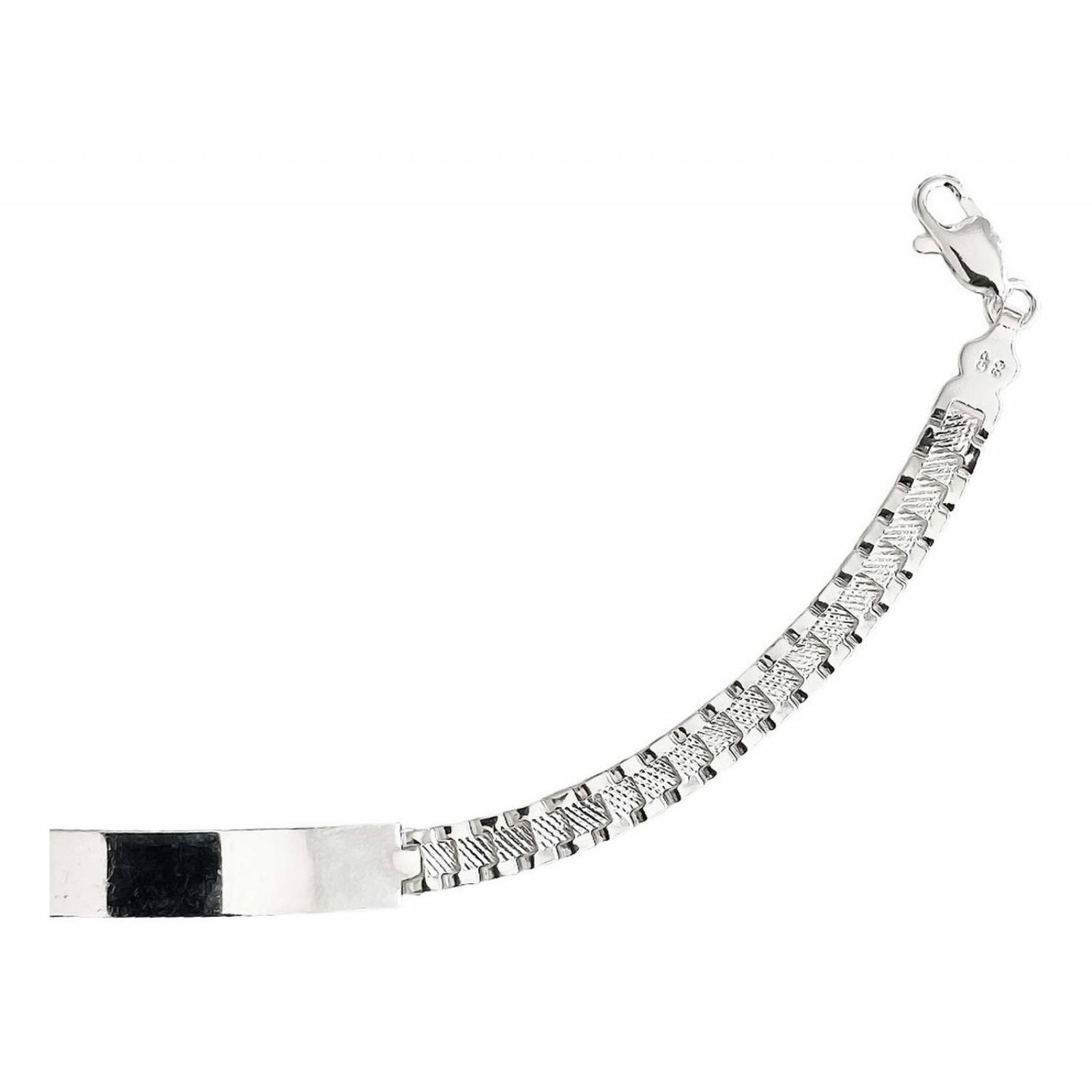 Pulsera Rolex Hombre Caballero Esclava Placa Plata 925 5 Mm Plateado Largo/Ancho: 20 cm x 5 mm 6 cm - 20 cm