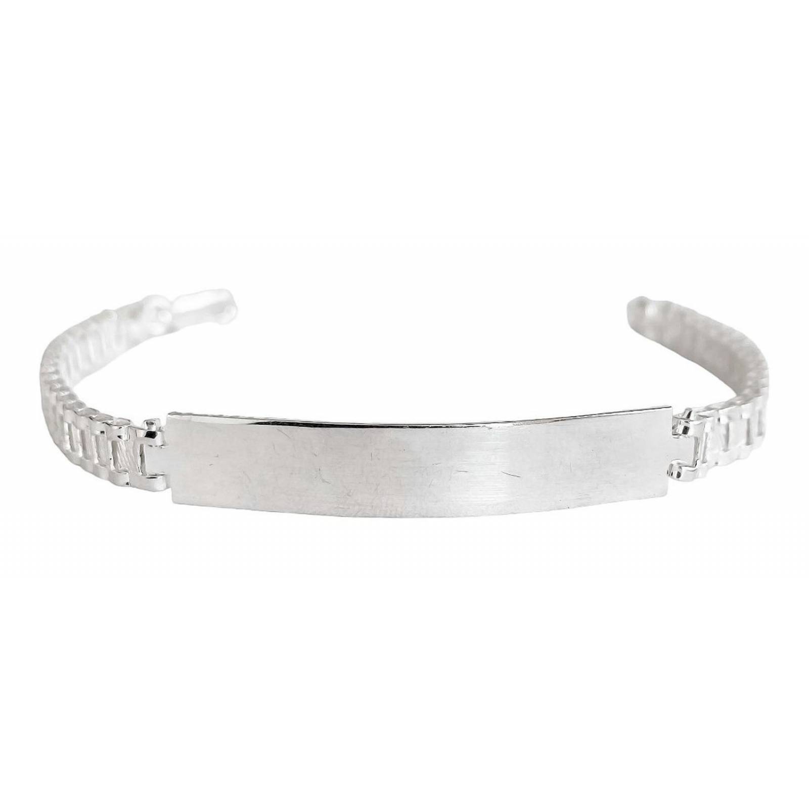 Pulsera Rolex Mujer Esclava Placa Plata Solida Ley 925 5 Mm Plateado Largo/Ancho: A elección x 5 mm 6 cm - 17 cm