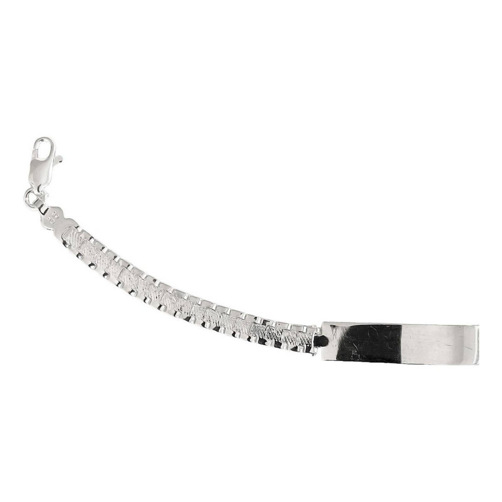 Pulsera Rolex Mujer Esclava Placa Plata Solida Ley 925 5 Mm Plateado Largo/Ancho: A elección x 5 mm 6 cm - 17 cm