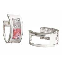 Aretes Huggies Arracadas Lleno Zirconias Regalo Plata Ley925