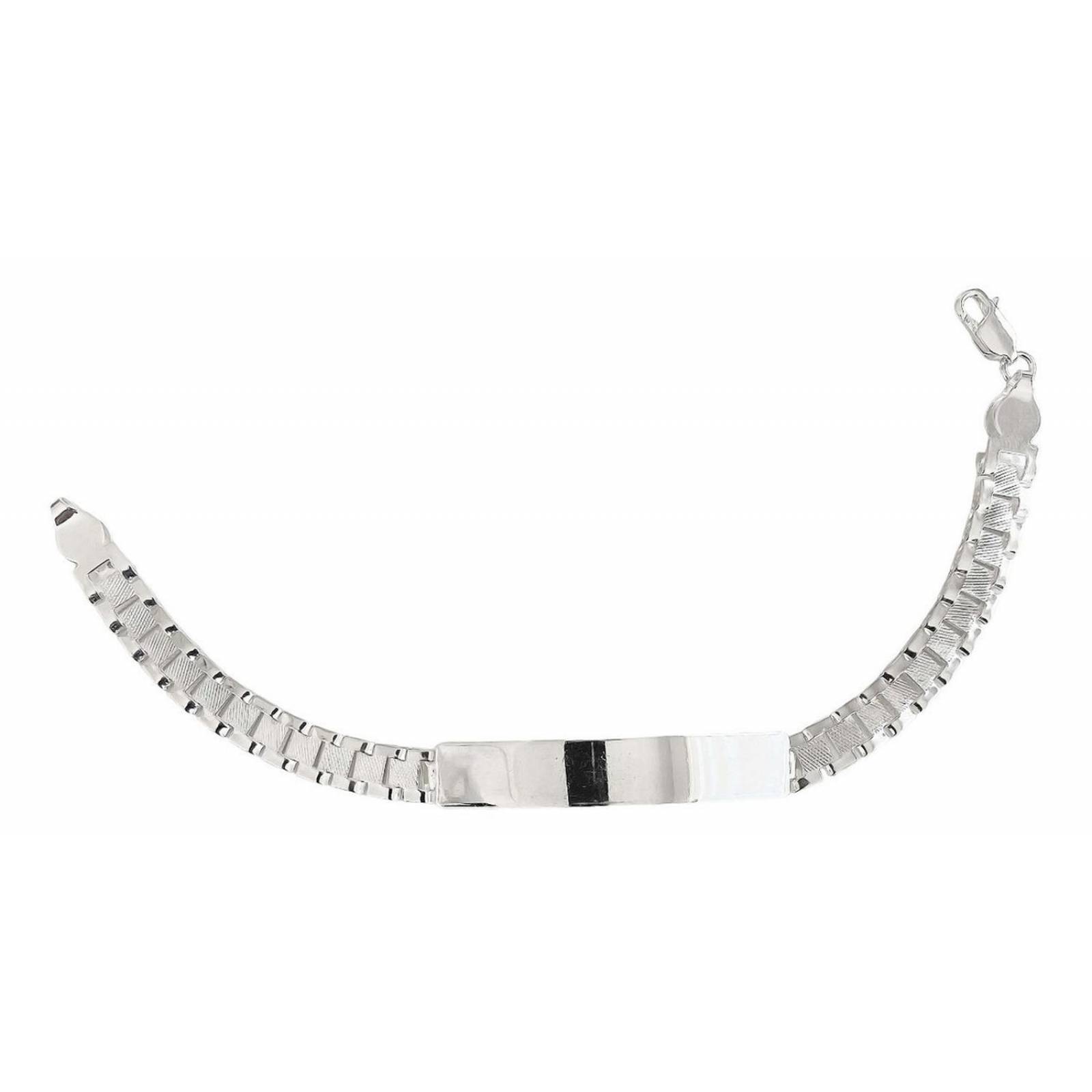 Pulsera Rolex Hombre Esclava Placa Plata Solida Ley 925 8mm