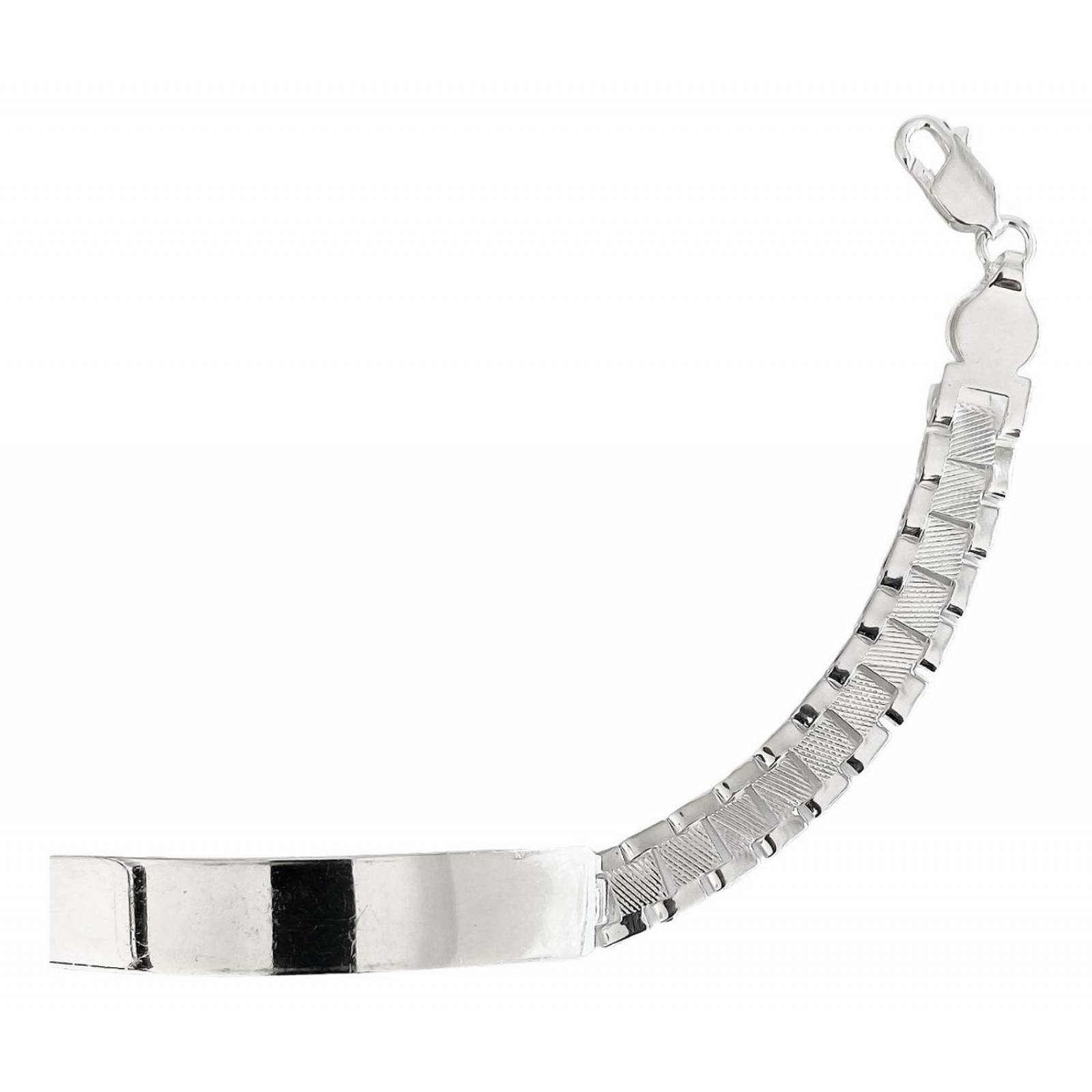 Pulsera Rolex Hombre Esclava Placa Plata Solida Ley 925 8mm