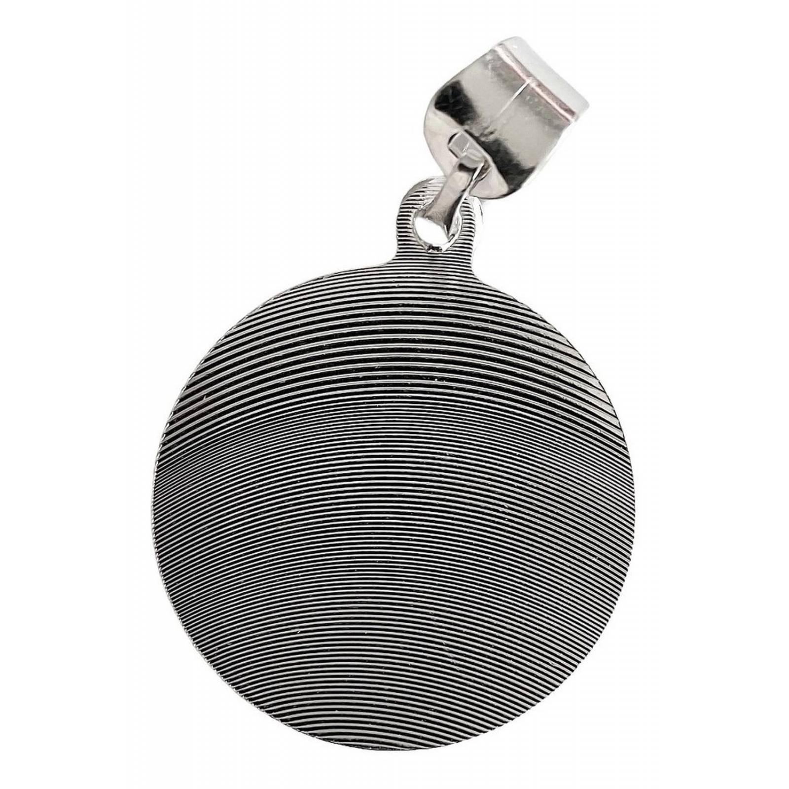 Dije Medalla Diamantada San Judas Tadeo Plata Pura Ley 925 Completo Alto/Ancho: 3.3 cm x 2.2 cm