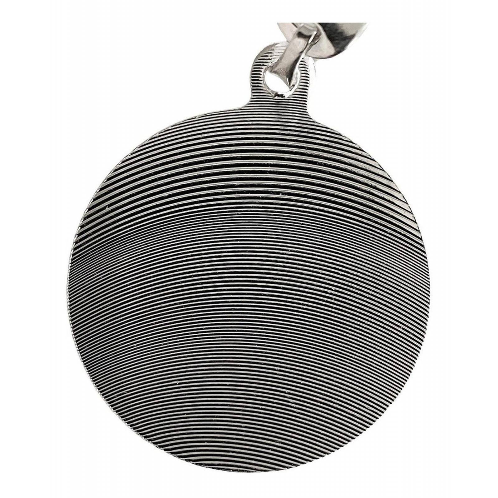 Dije Medalla Diamantada San Judas Tadeo Plata Pura Ley 925 Completo Alto/Ancho: 3.3 cm x 2.2 cm