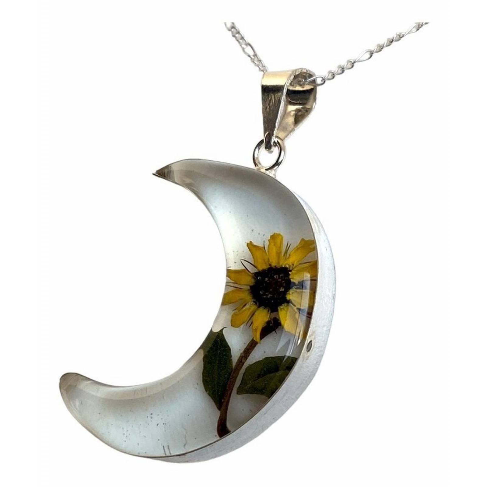 Shrek Aretes Collar Girasol Promesa Regalo Amor Plata 925 Luna Alto/Ancho: 1 a 3 cm x 1 a 3 cm