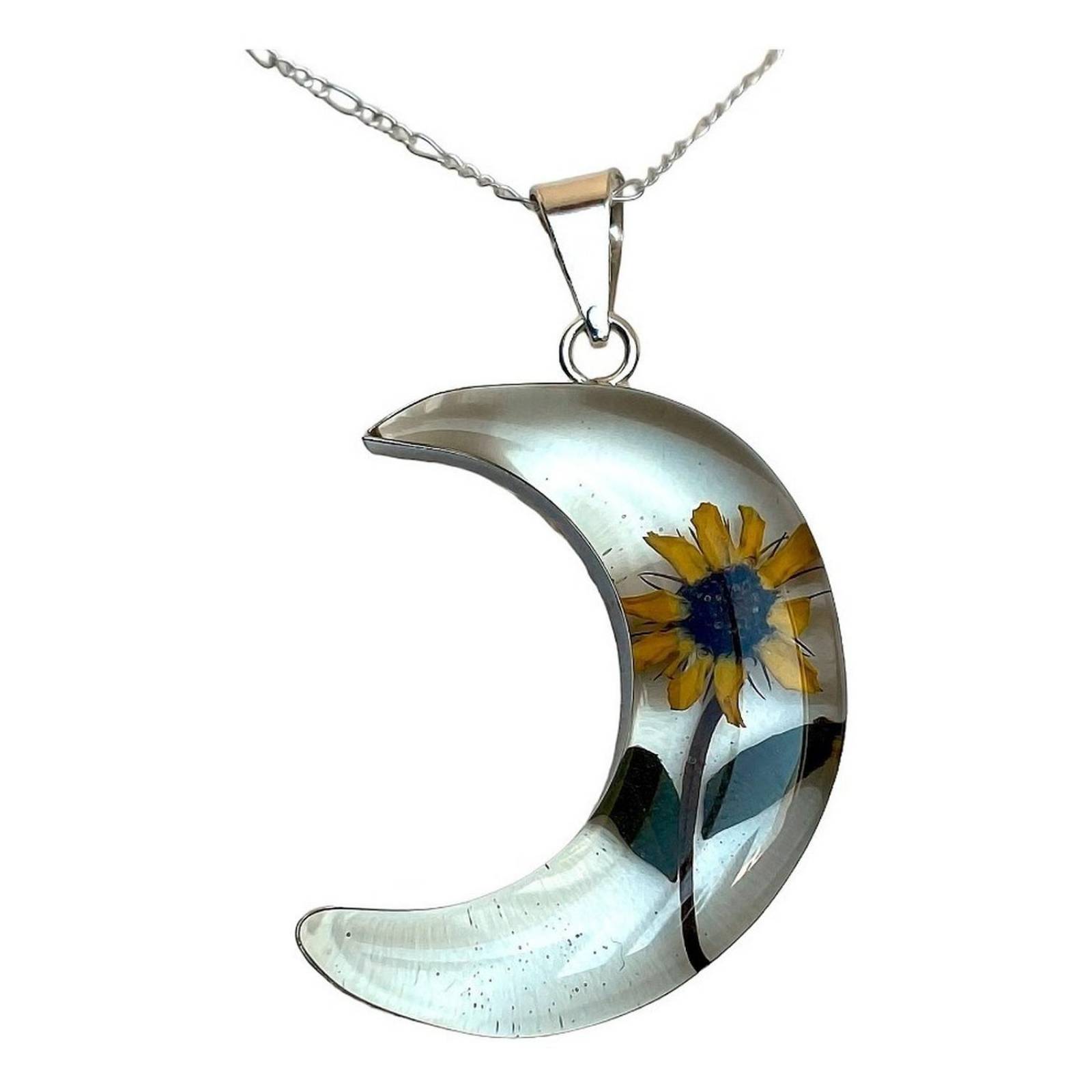 Shrek Aretes Collar Girasol Promesa Regalo Amor Plata 925 Luna Alto/Ancho: 1 a 3 cm x 1 a 3 cm