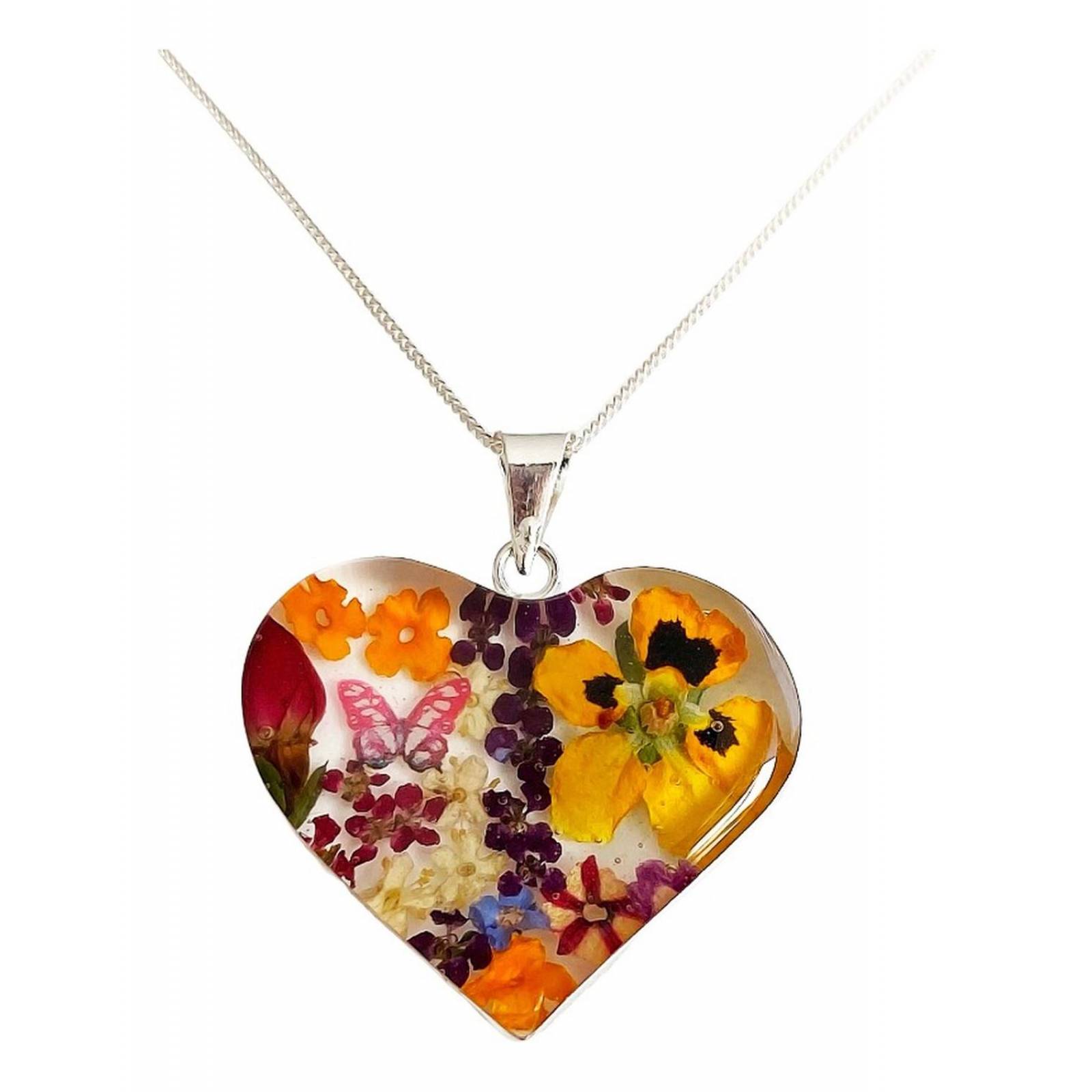 Shrek Aretes Collar Girasol Promesa Regalo Amor Plata 925 Corazón grande varias flores Alto/Ancho: 1 a 3 cm x 1 a 3 cm