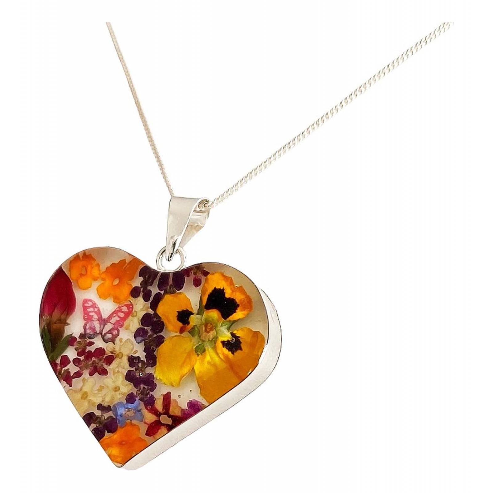 Shrek Aretes Collar Girasol Promesa Regalo Amor Plata 925 Corazón grande varias flores Alto/Ancho: 1 a 3 cm x 1 a 3 cm