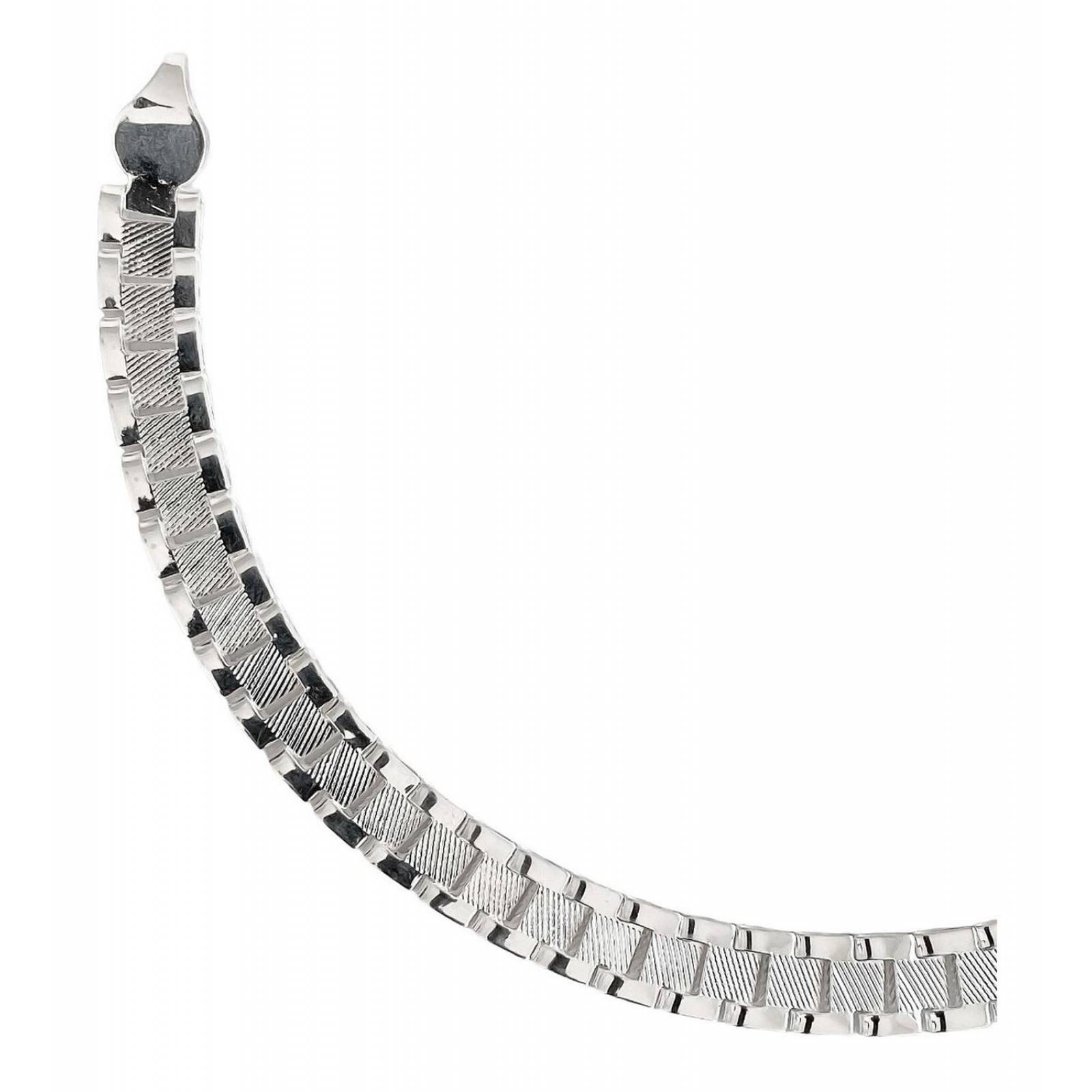 Pulsera Rolex Gruesa Hombre Esclava Plata Solida Ley 925 8mm Clásico Largo/Ancho: 21 cm x 8 mm 6 cm - 21 cm