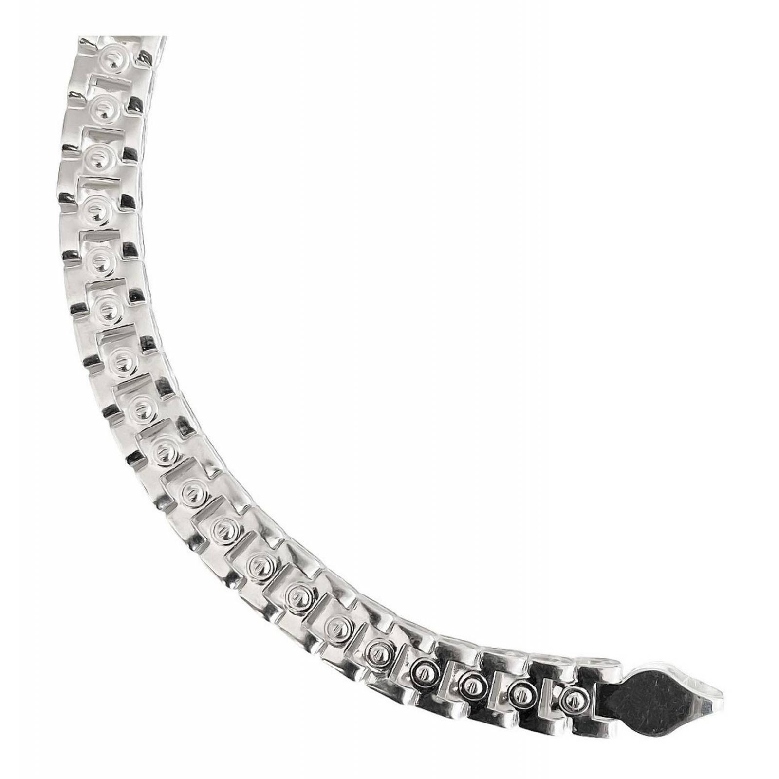 Pulsera Rolex Gruesa Hombre Esclava Plata Solida Ley 925 8mm Moderno Largo/Ancho: 21 cm x 8 mm 6 cm - 21 cm