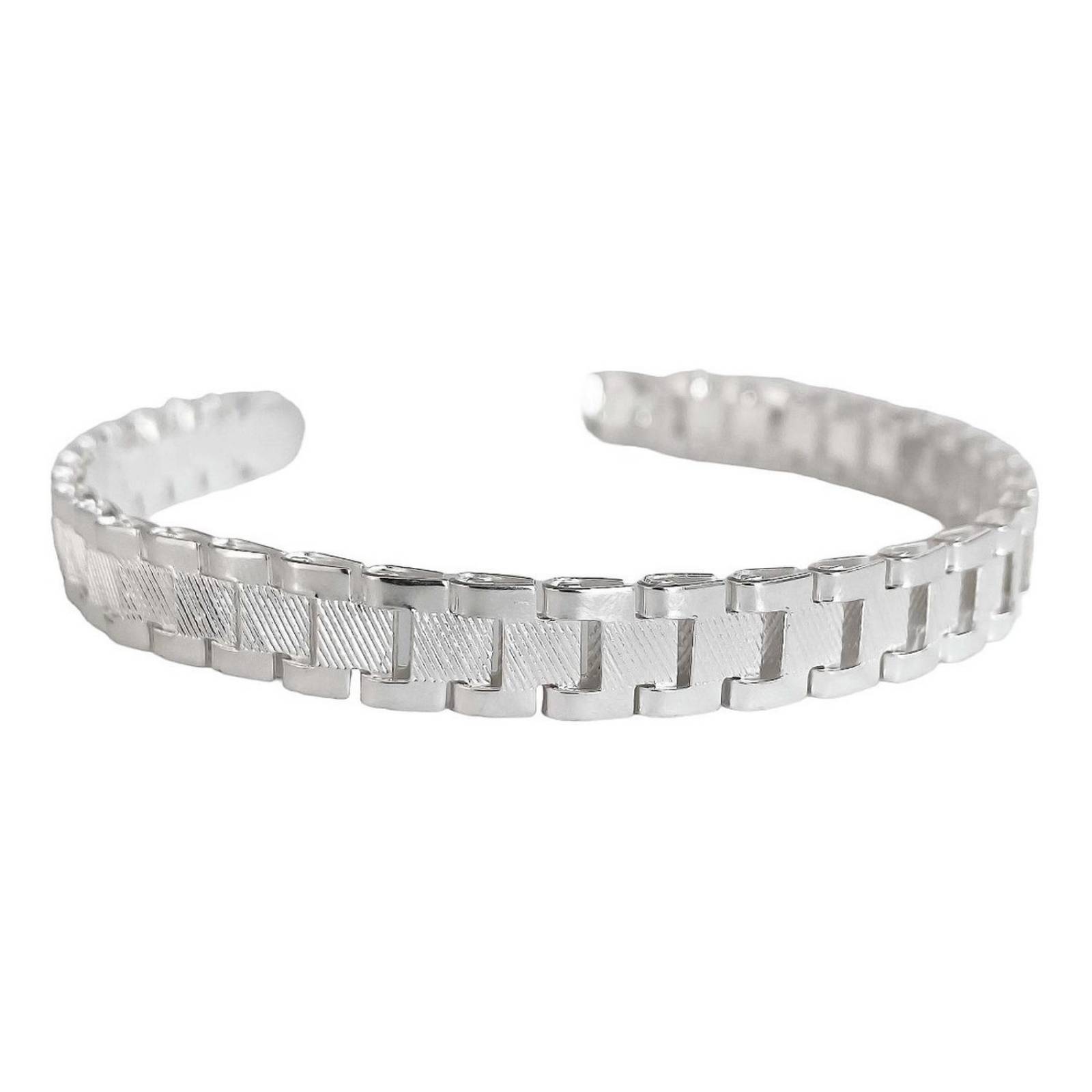 Pulsera Rolex Gruesa Hombre Esclava Plata Solida Ley 925 8mm Clásico Largo/Ancho: 17.5 cm x 8 mm 6 cm - 17.5 cm
