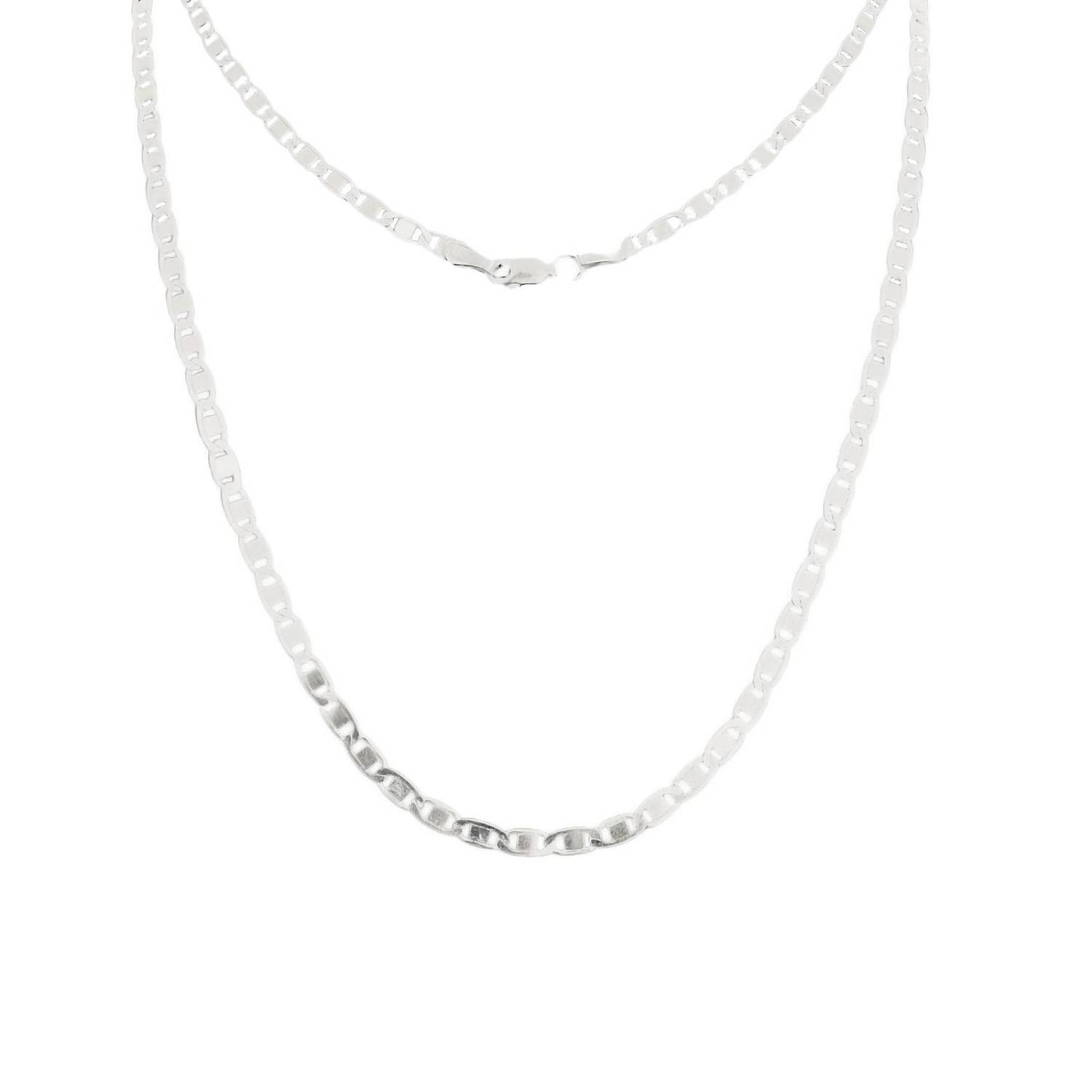 Cadena De Plata Ley .925 Gucci Lisa Unisex 55 Cm X 4 Mm Plateado Largo / Ancho 55 cm x 4 mm