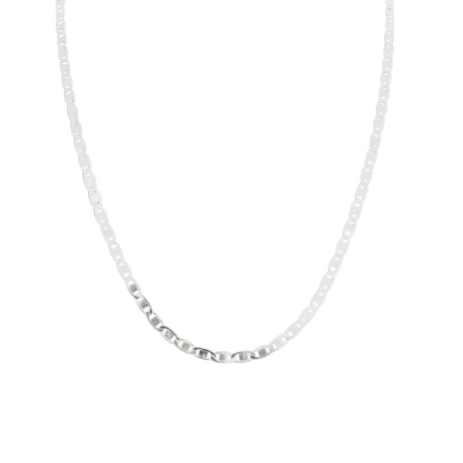 Cadena De Plata Ley .925 Gucci Lisa Unisex 55 Cm X 4 Mm Plateado Largo / Ancho 55 cm x 4 mm