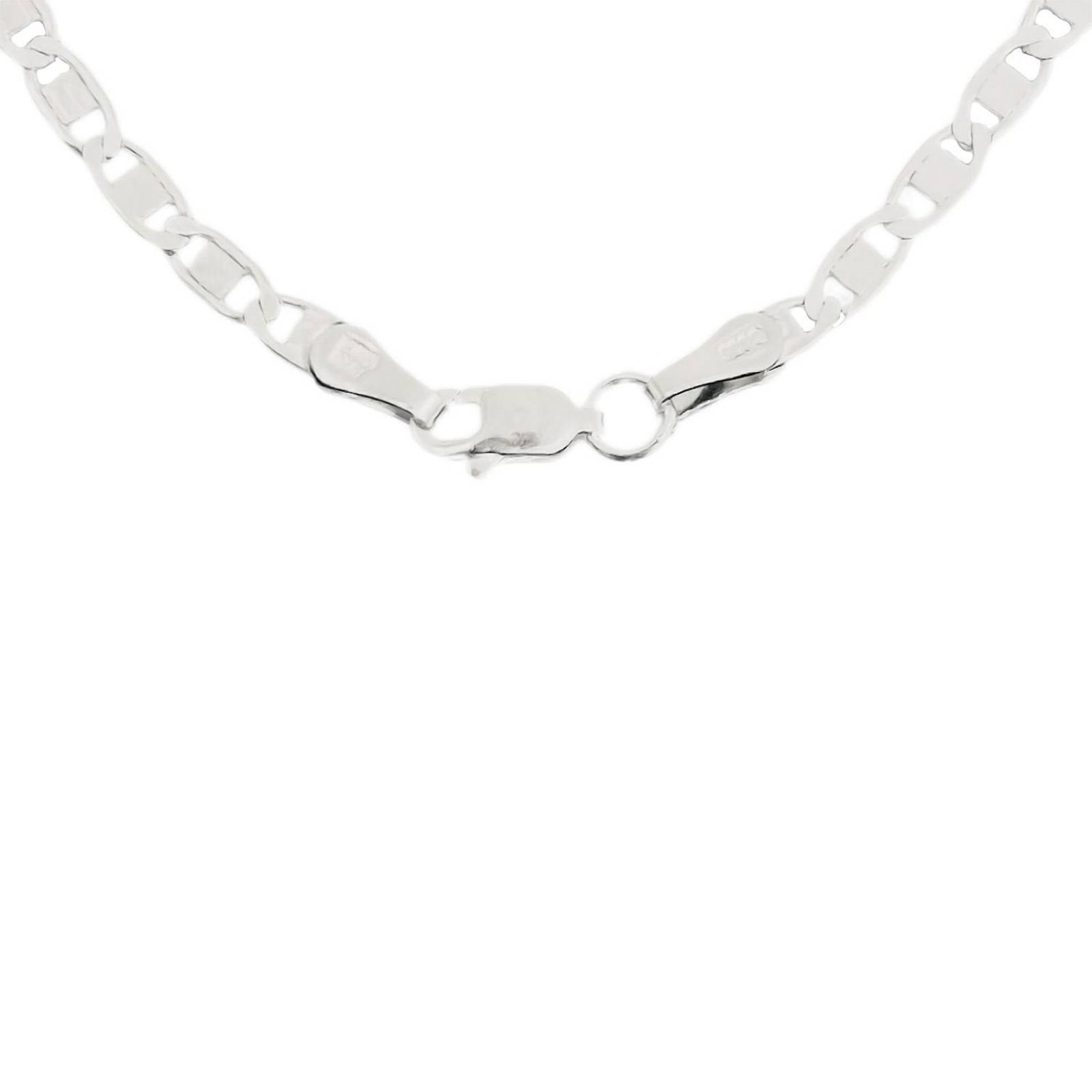 Cadena De Plata Ley .925 Gucci Lisa Unisex 55 Cm X 4 Mm Plateado Largo / Ancho 55 cm x 4 mm