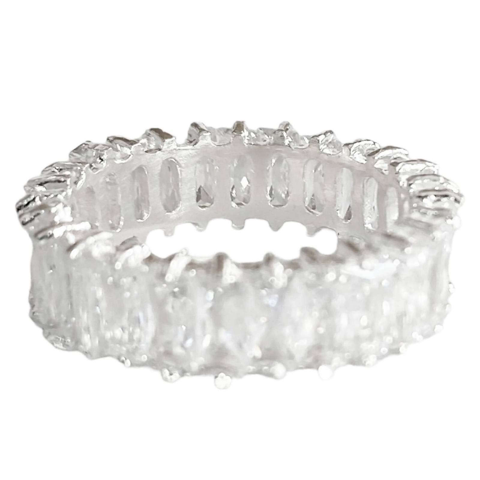 Anillo Grueso Churumbela Completa Piedra Natural Plata .925 Blanco