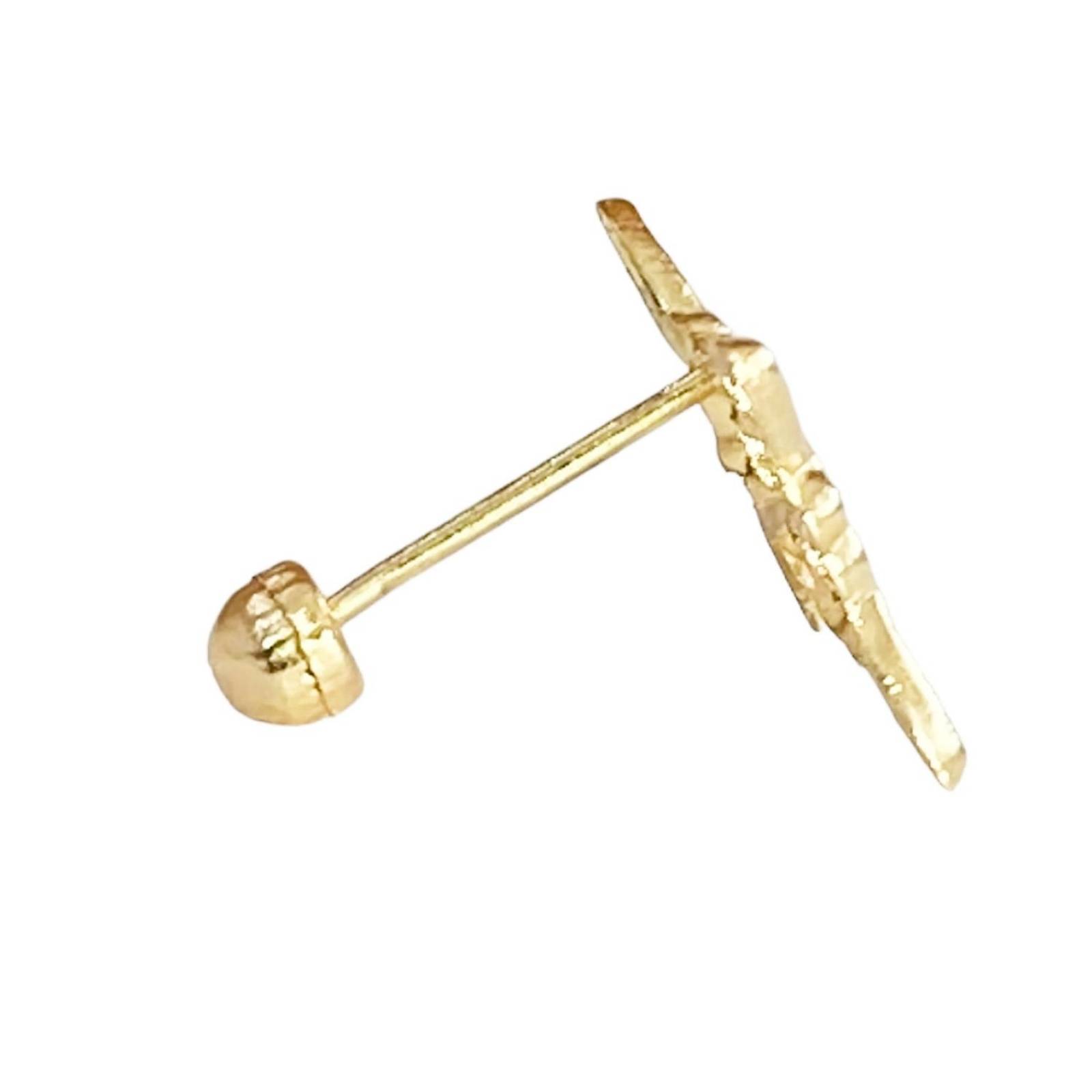 Aretes Broquel Pendiente Nudo De Bruja Mujer Oro De 10k Alto / Ancho 1.1 cm x 1.1 cm 1.1 cm x 1.1 cm