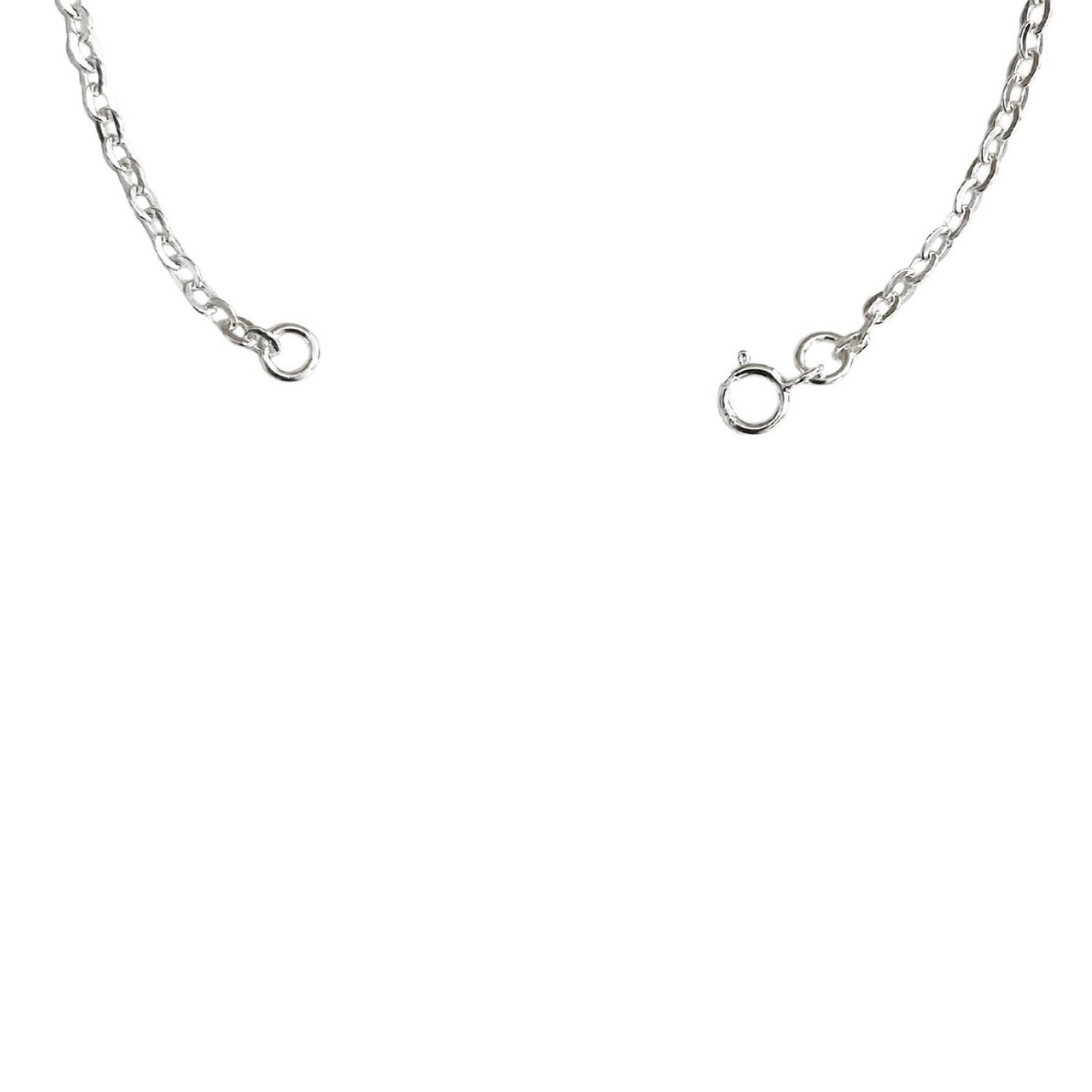 Pulsera Ajustable Nudo De Bruja Chico Zirconia Plata 925 Verde Largo / Ancho 18 cm x 2 mm 18 cm x 2 mm