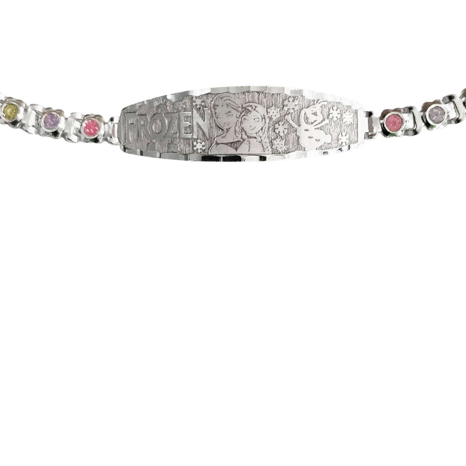 Pulsera Ajustable Para Niño Niña Zirconias Regalo Plata 925 15 cm x 3 mm Crema Largo / Ancho 15 cm x 3 mm