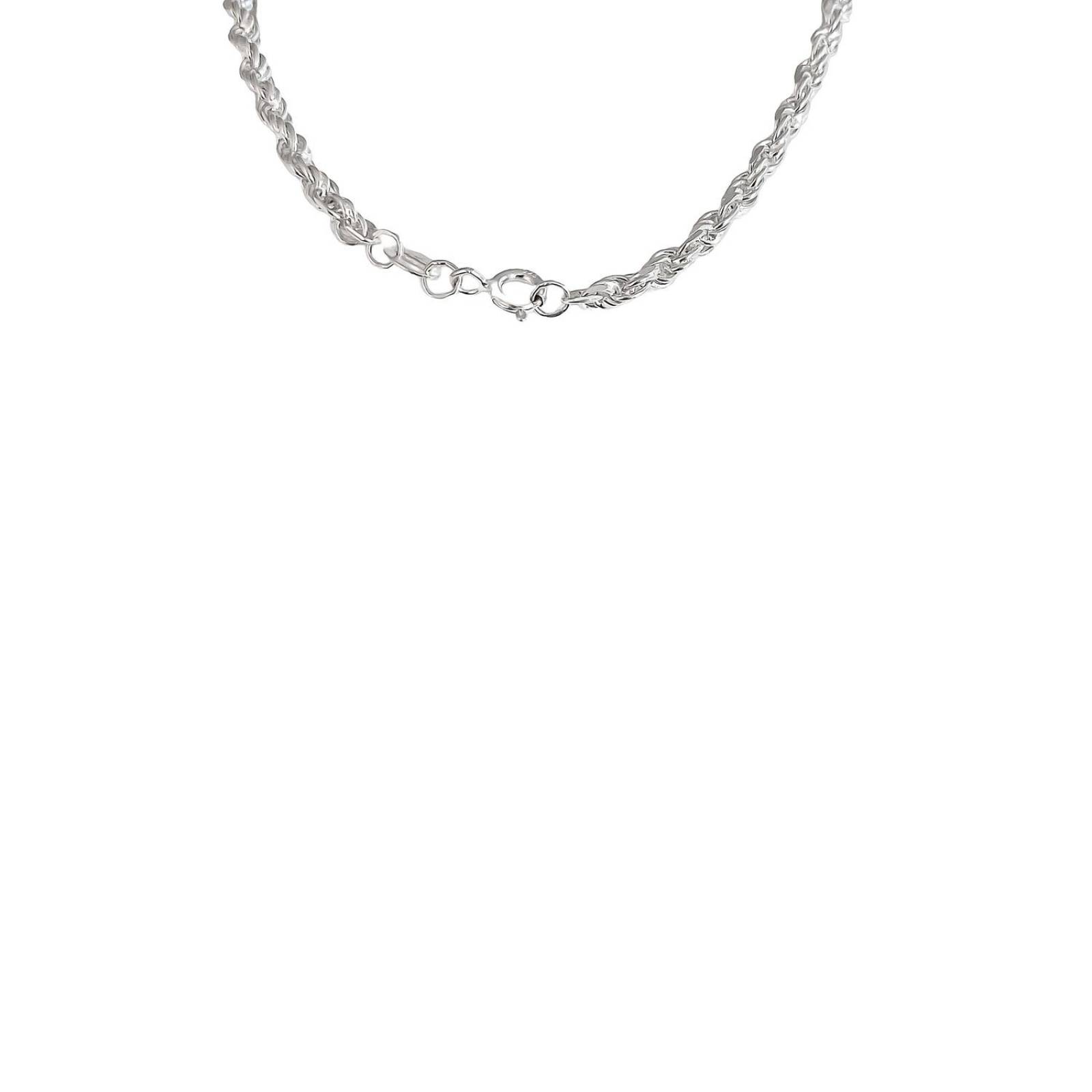Gargantilla Cadena Torzal Estirado Plata Ley 925 55cm X 3 Mm Largo / Ancho 55 cm x 3 mm Plateado 55 cm x 3 mm