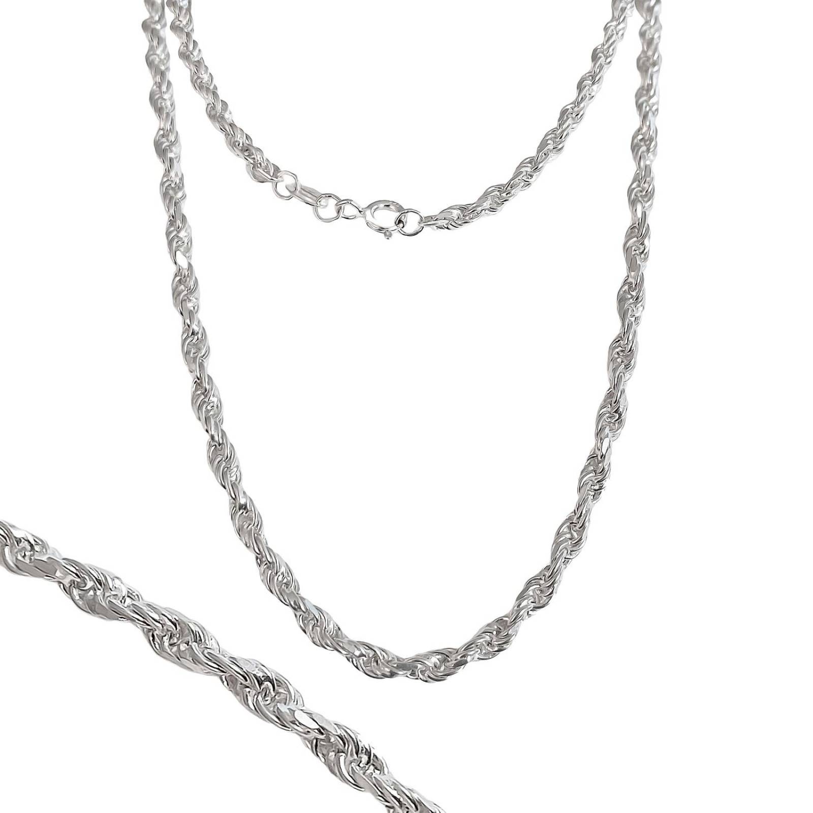 Gargantilla Cadena Torzal Estirado Plata Ley 925 50cm X 3 Mm 50 cm x 3 mm Largo / Ancho 50 cm x 3 mm Plateado