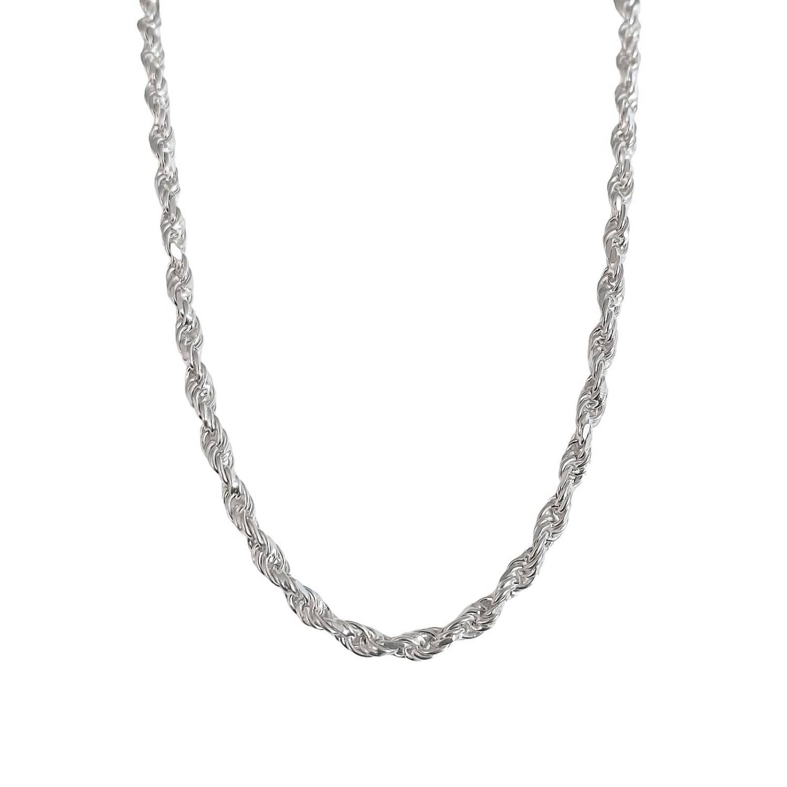 Gargantilla Cadena Torzal Estirado Plata Ley 925 50cm X 3 Mm 50 cm x 3 mm Largo / Ancho 50 cm x 3 mm Plateado