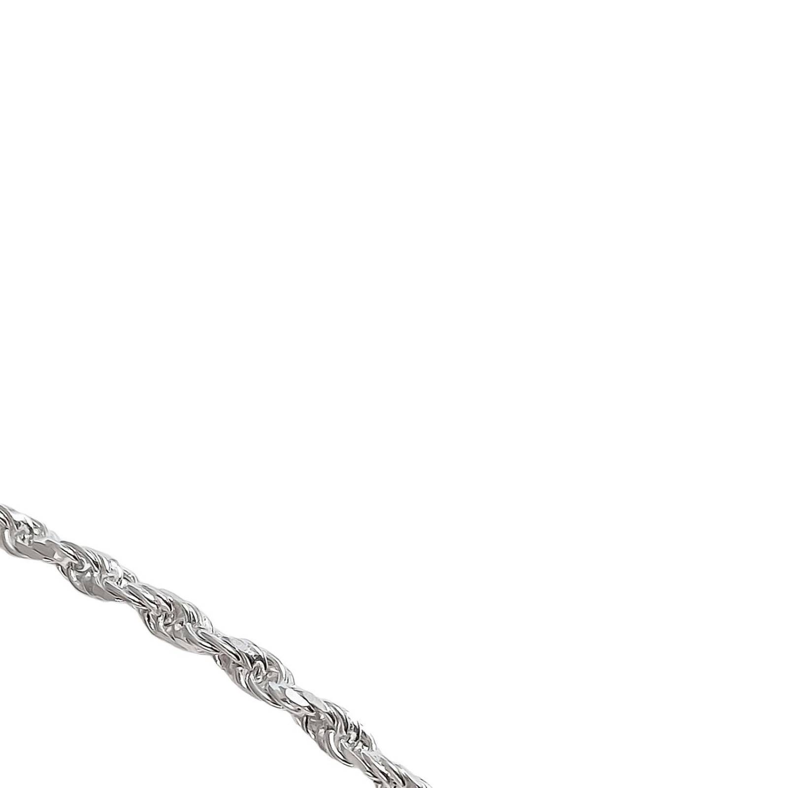 Cadena Torzal De Plata 925 De 45 Cm Diamantada Mujer Agálea