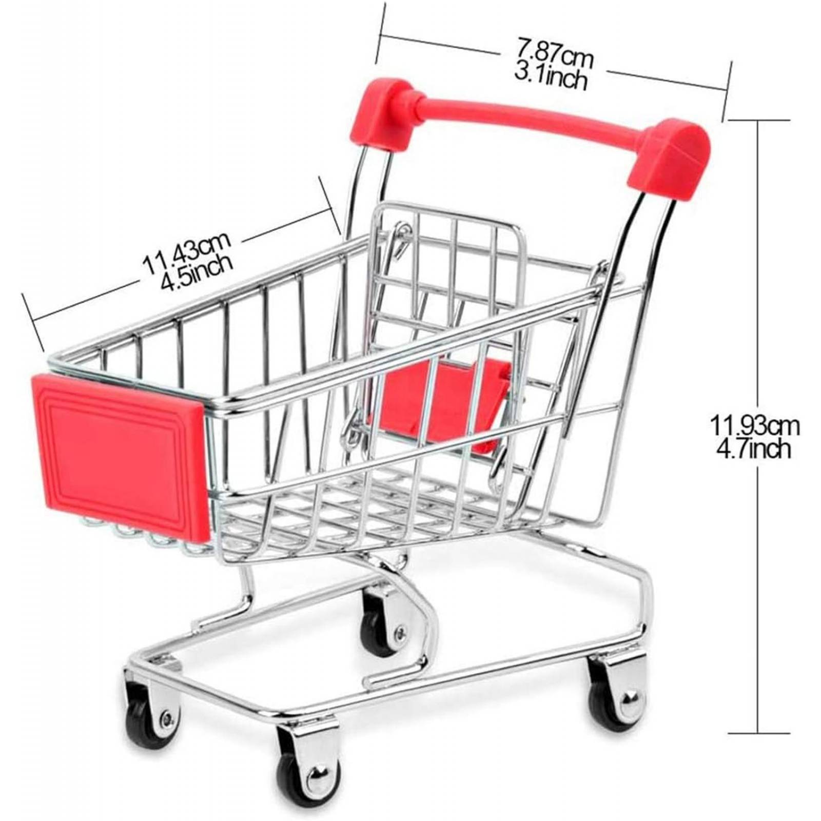 Juguete Decorativo Mini Carrito De Compras Supermercado Verde lima Chico