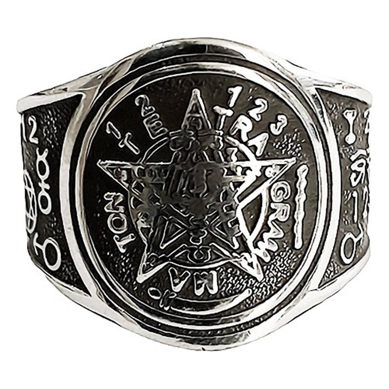 Anillo tetragramaton en fashion plata