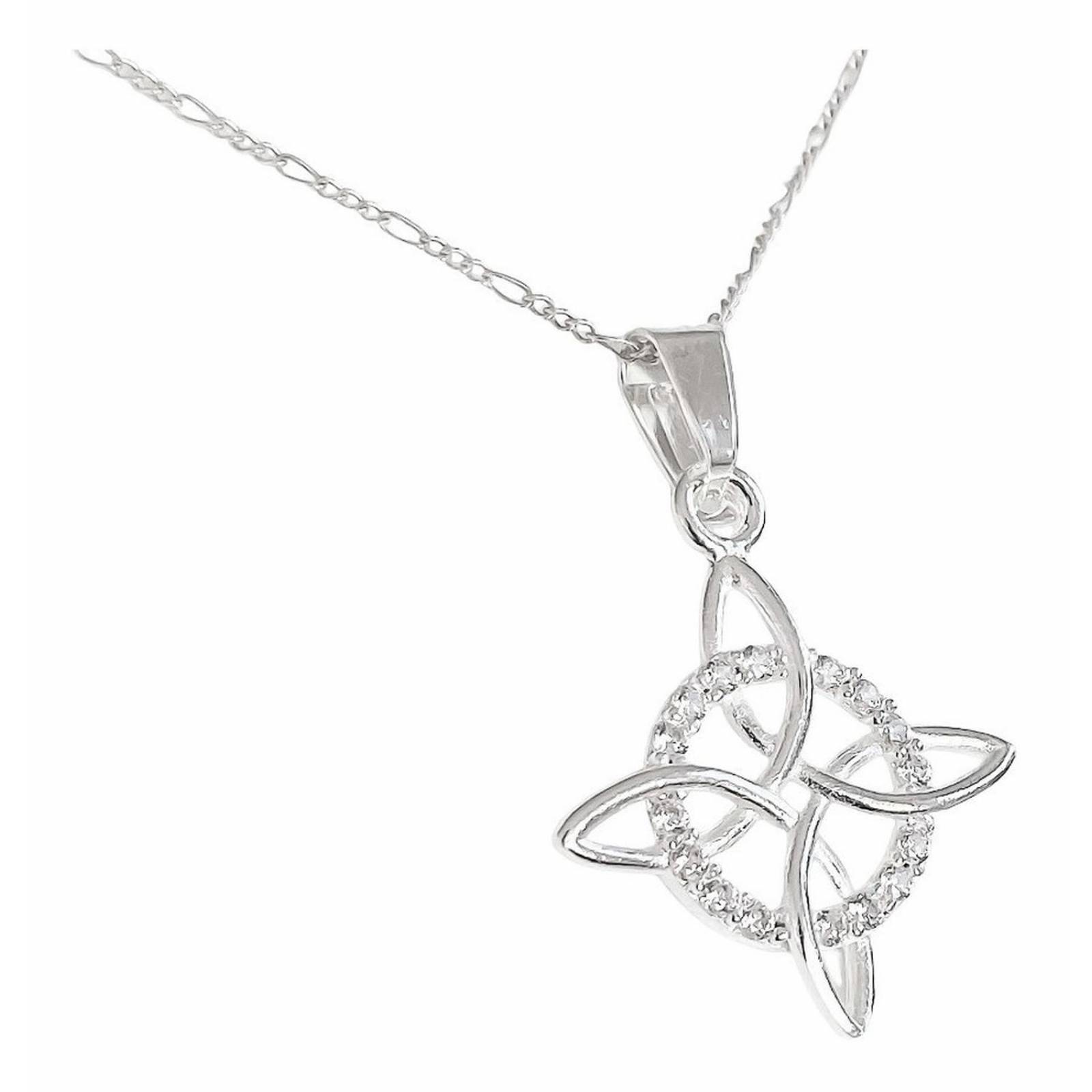 Pack 3 kits Nudo De Bruja Celta 925 + Cadena Plata Ley 925 3.3 cm x 2.3 cm Alto / Ancho 3.3 cm x 2.3 cm Blanco