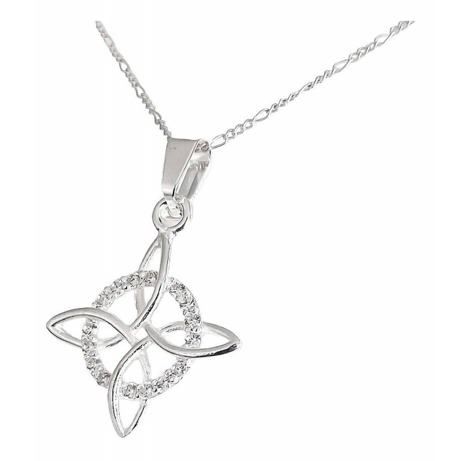 Pack 3 kits Nudo De Bruja Celta 925 + Cadena Plata Ley 925 3.3 cm x 2.3 cm Alto / Ancho 3.3 cm x 2.3 cm Blanco