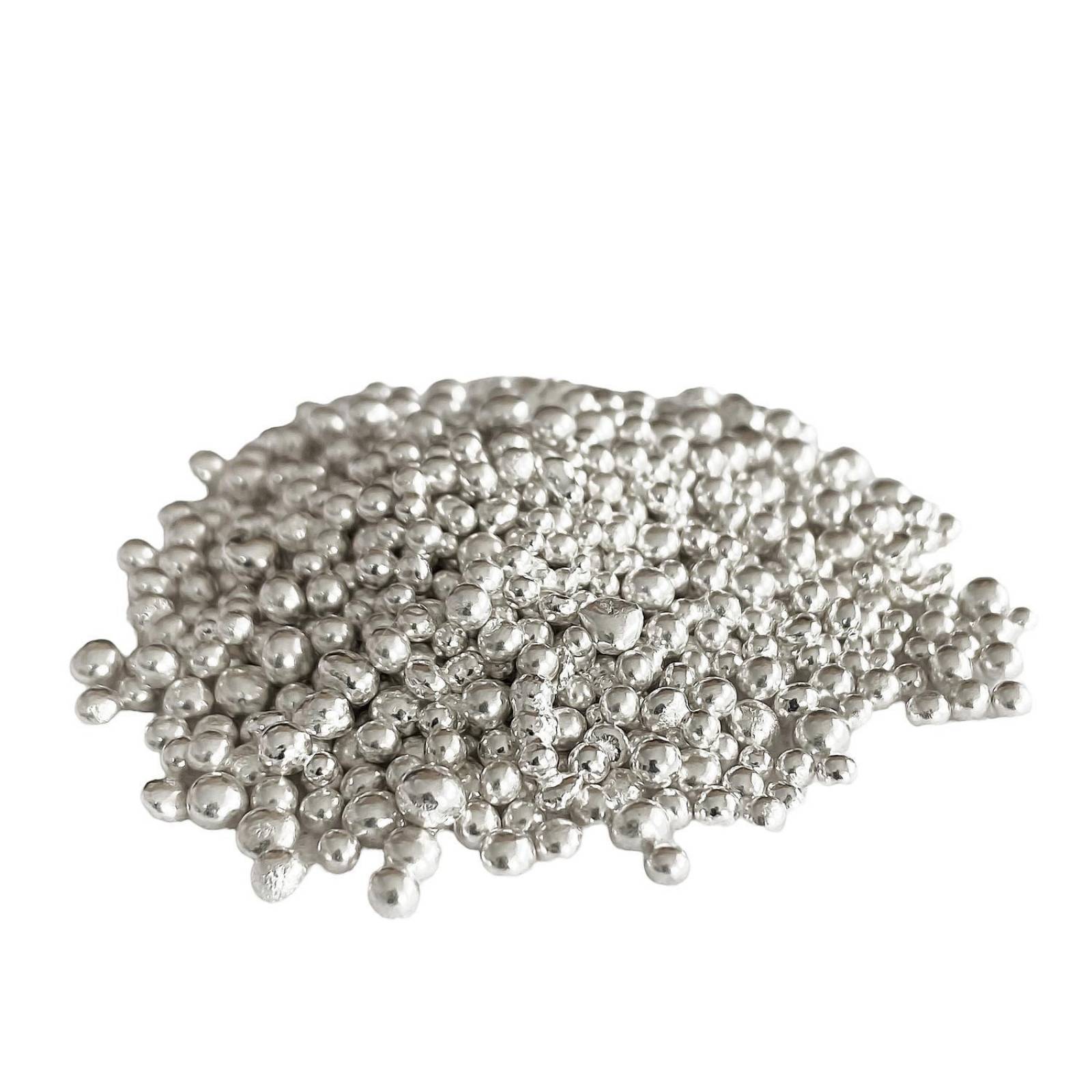 25 Gramos De Plata Fina Granalla Granel Ley .999 Certificado Chico Plateado