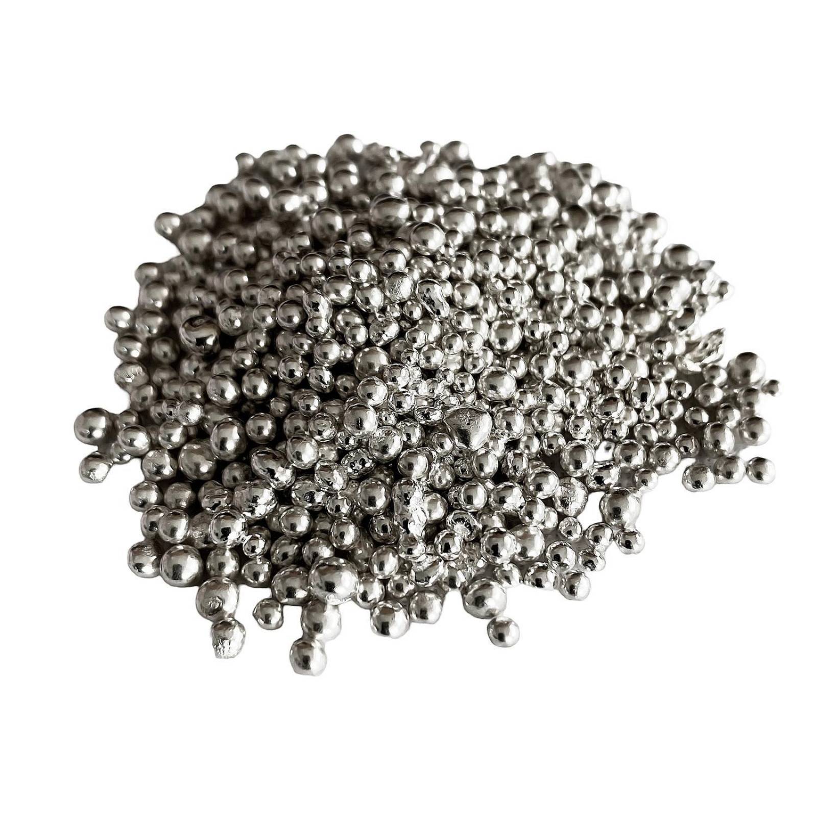 25 Gramos De Plata Fina Granalla Granel Ley .999 Certificado Chico Plateado