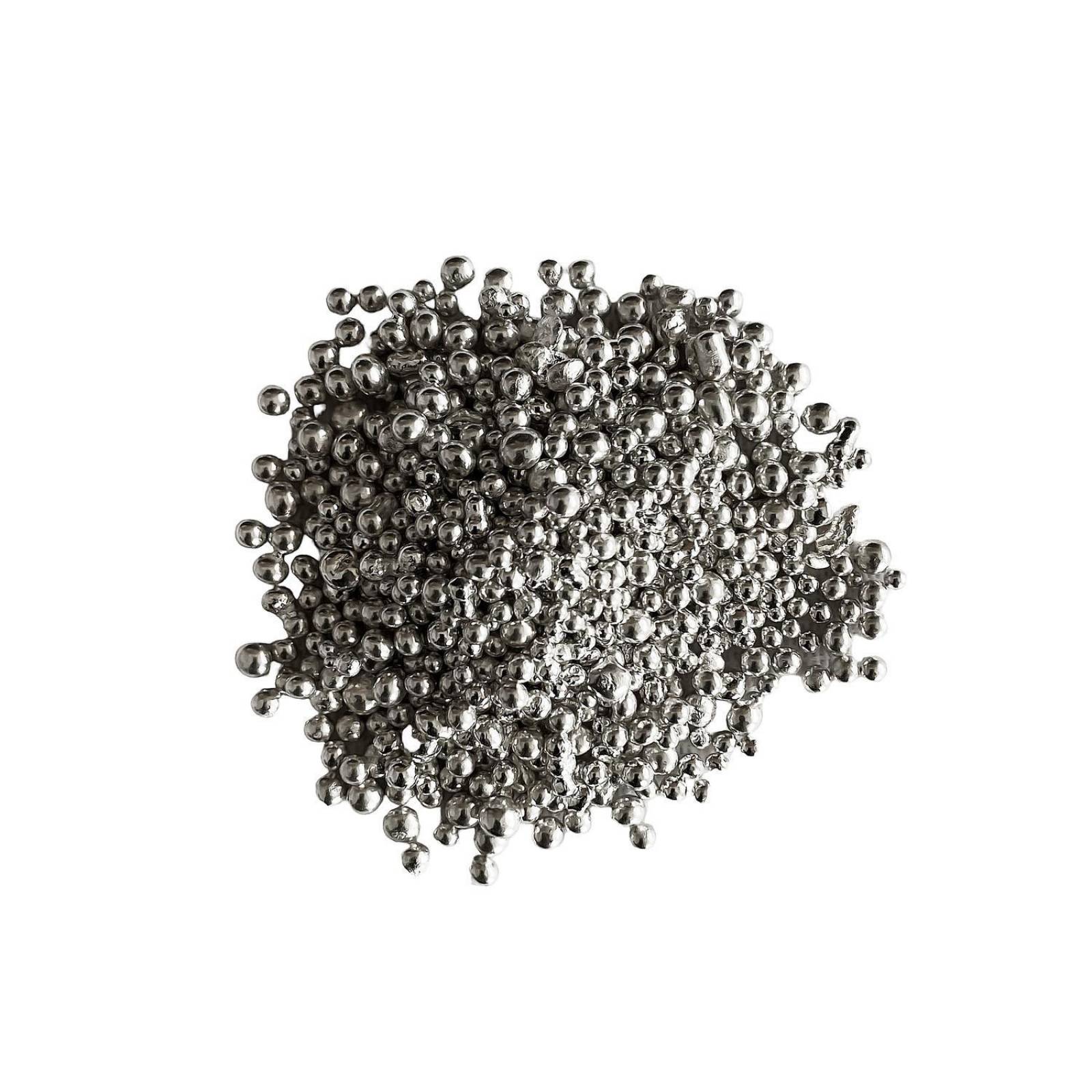 25 Gramos De Plata Fina Granalla Granel Ley .999 Certificado Chico Plateado