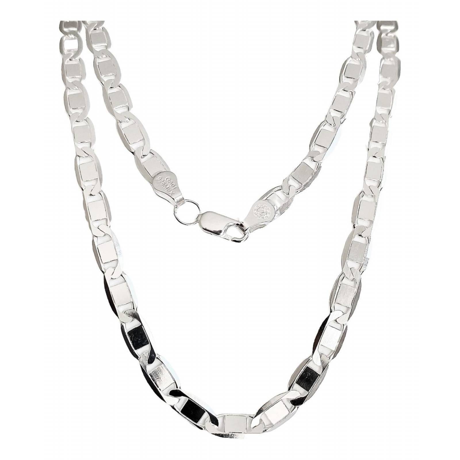 Cadena Gruesa Hombre Mujer Plata Ley 925 Gucci 70 Cm X 6 Mm Plateado Largo / Ancho 70 cm x 6 mm