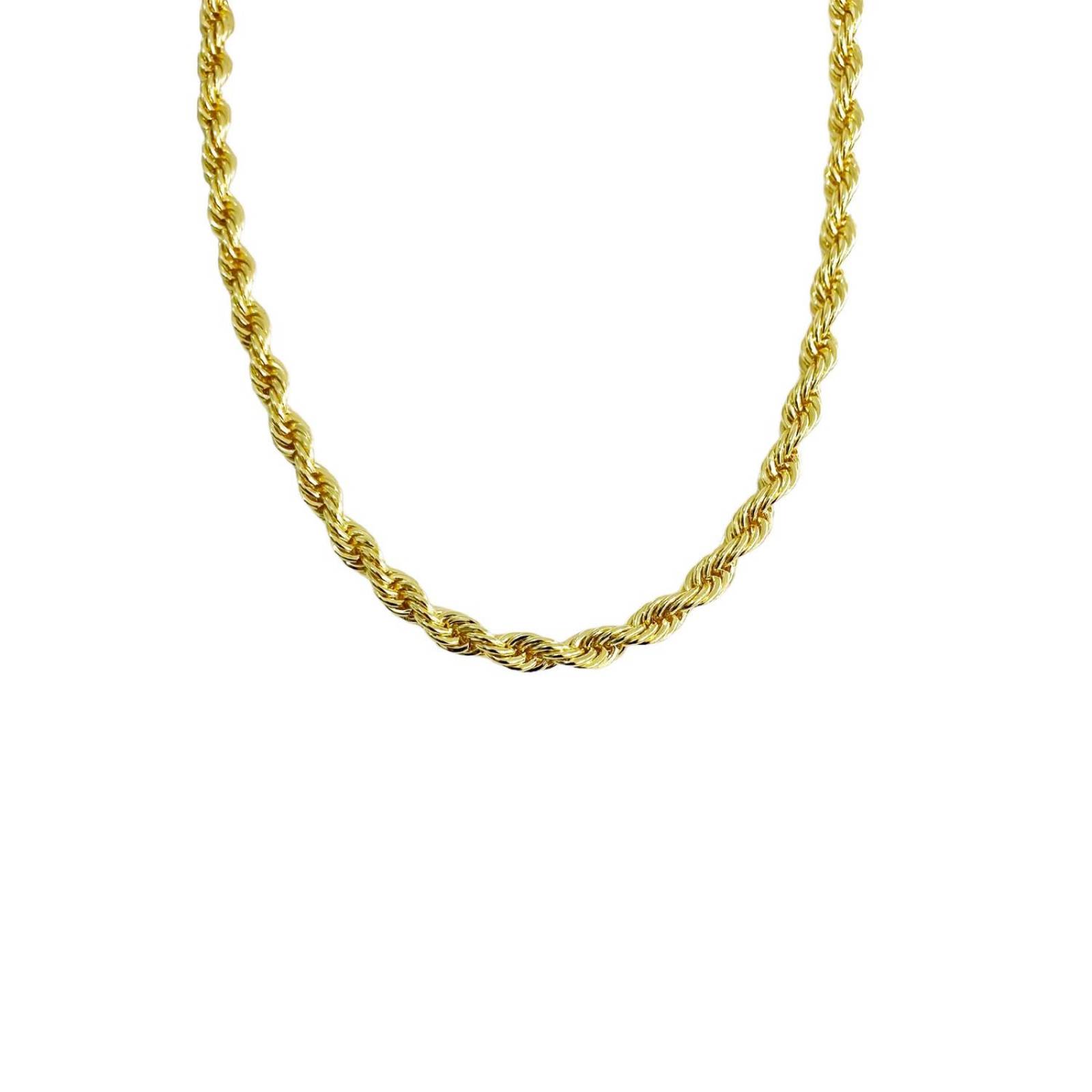 Collar Hombre Cadena Torzal Gruesa Oro Laminado 18k 6-8 mm Dorado Largo / Ancho 55 cm x 8 mm 55 cm x 8 mm