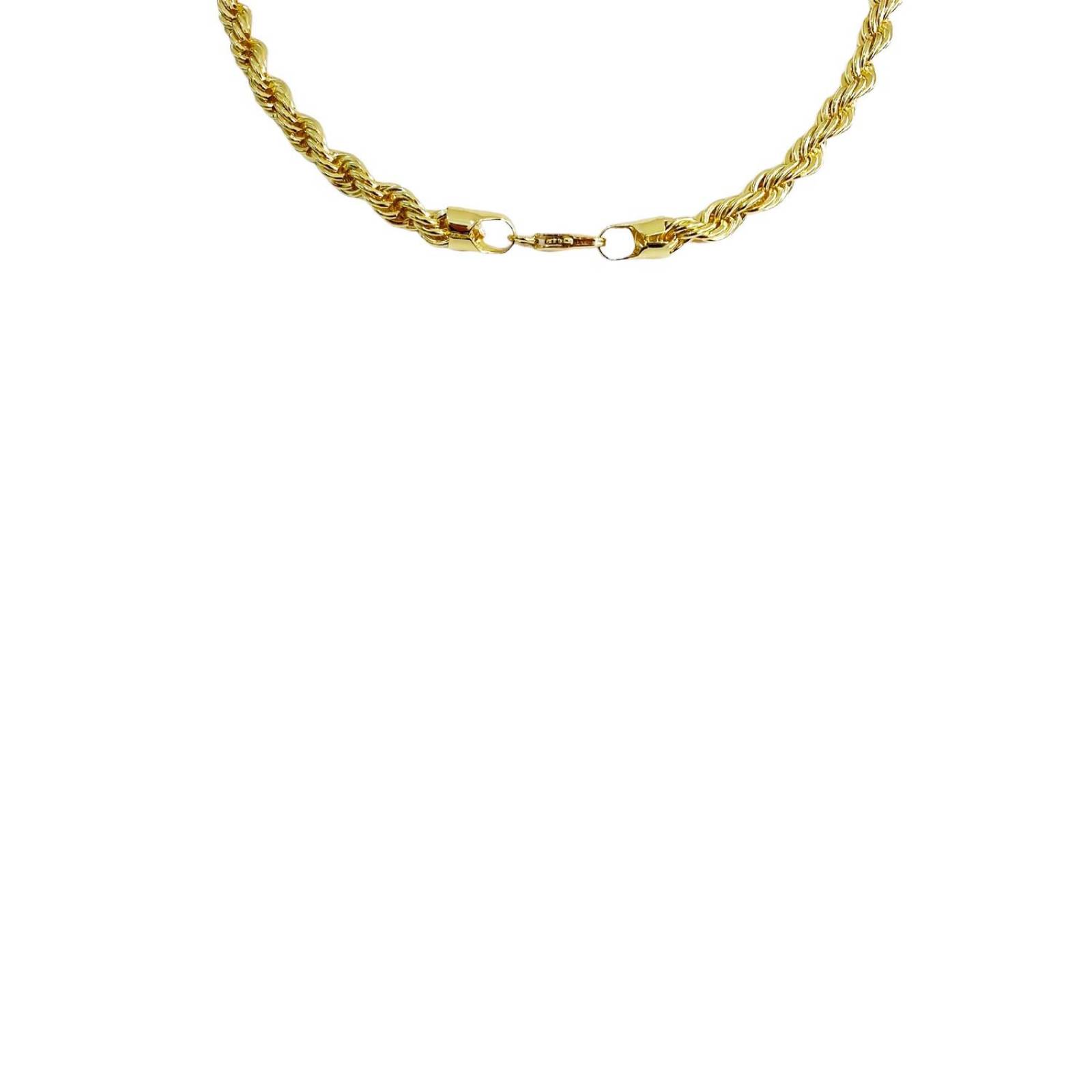 Collar Hombre Cadena Torzal Gruesa Oro Laminado 18k 6-8 mm Dorado Largo / Ancho 55 cm x 8 mm 55 cm x 8 mm