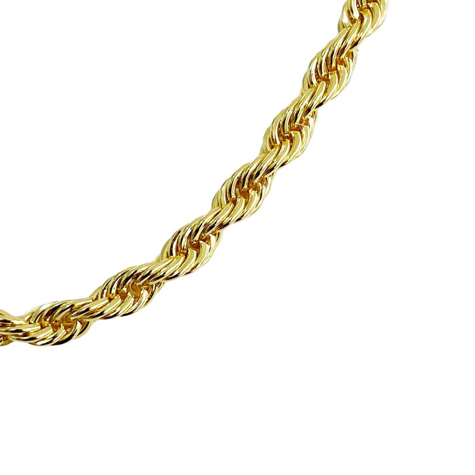 Collar Hombre Cadena Torzal Gruesa Oro Laminado 18k 6-8 mm Dorado Largo / Ancho 55 cm x 8 mm 55 cm x 8 mm