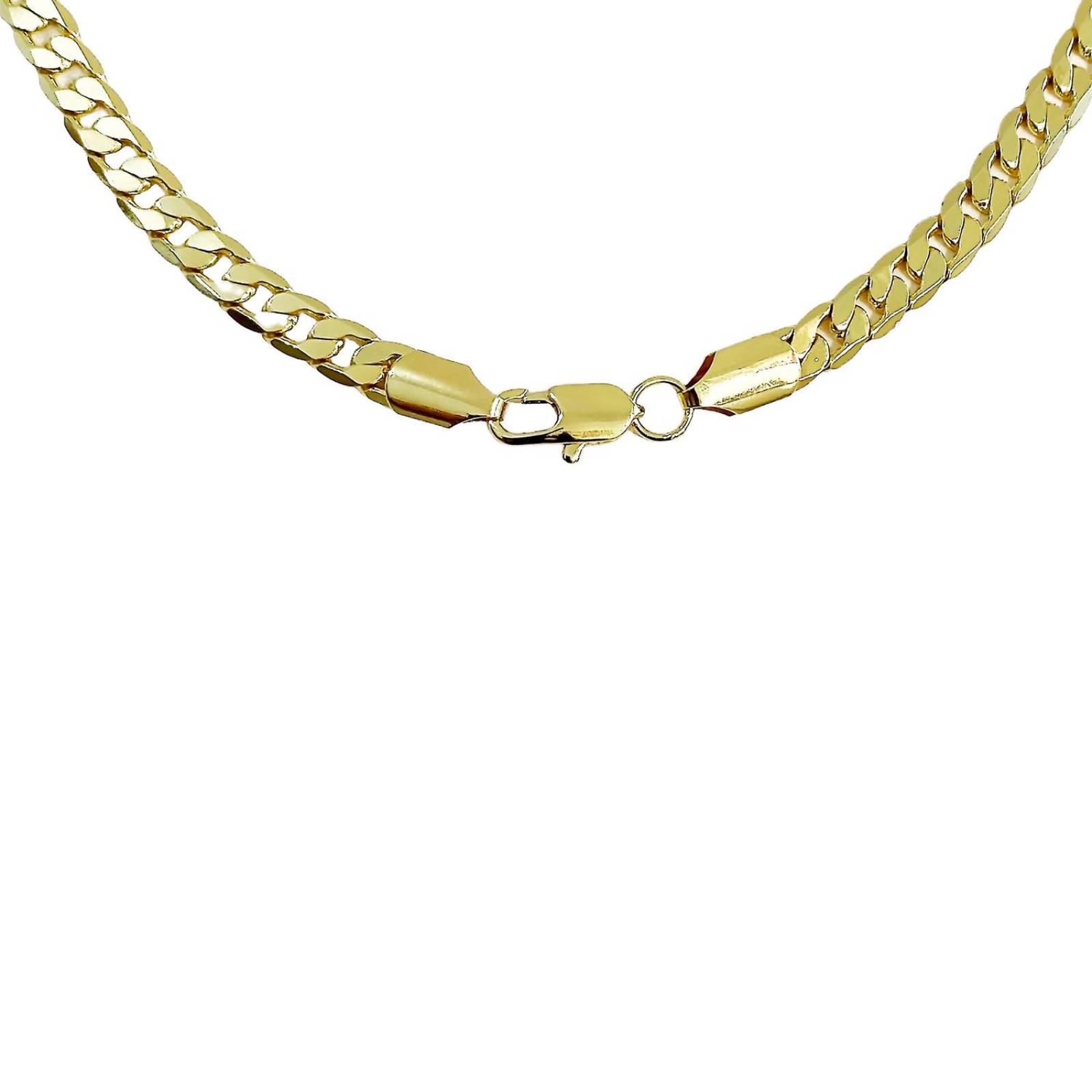 Collar Hombre Cadena Cubana Gruesa Oro Laminado 18k 6 mm Dorado Largo / Ancho 60 cm x 6 mm 60 cm x 6 mm