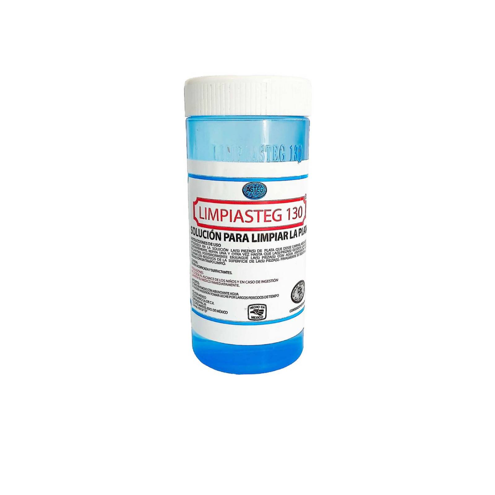 Liquido Limpiador De Plata Fina 240 Ml Limpiasteg 130 Azul