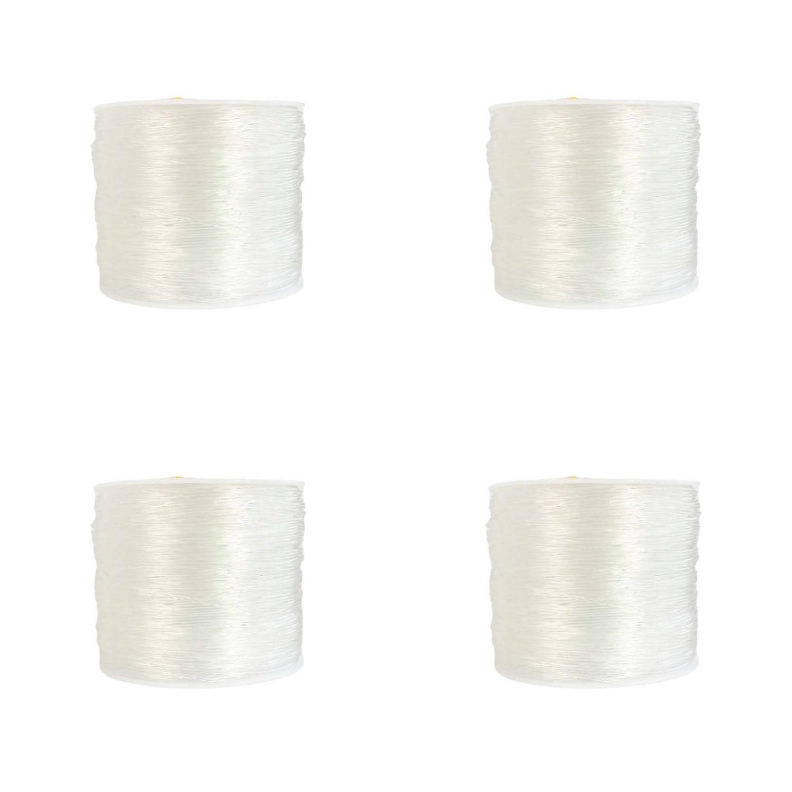 4 Rollos De Hilo Elastico Bisuteria Pulseras Collar Nylon 7 mm x 100 mts