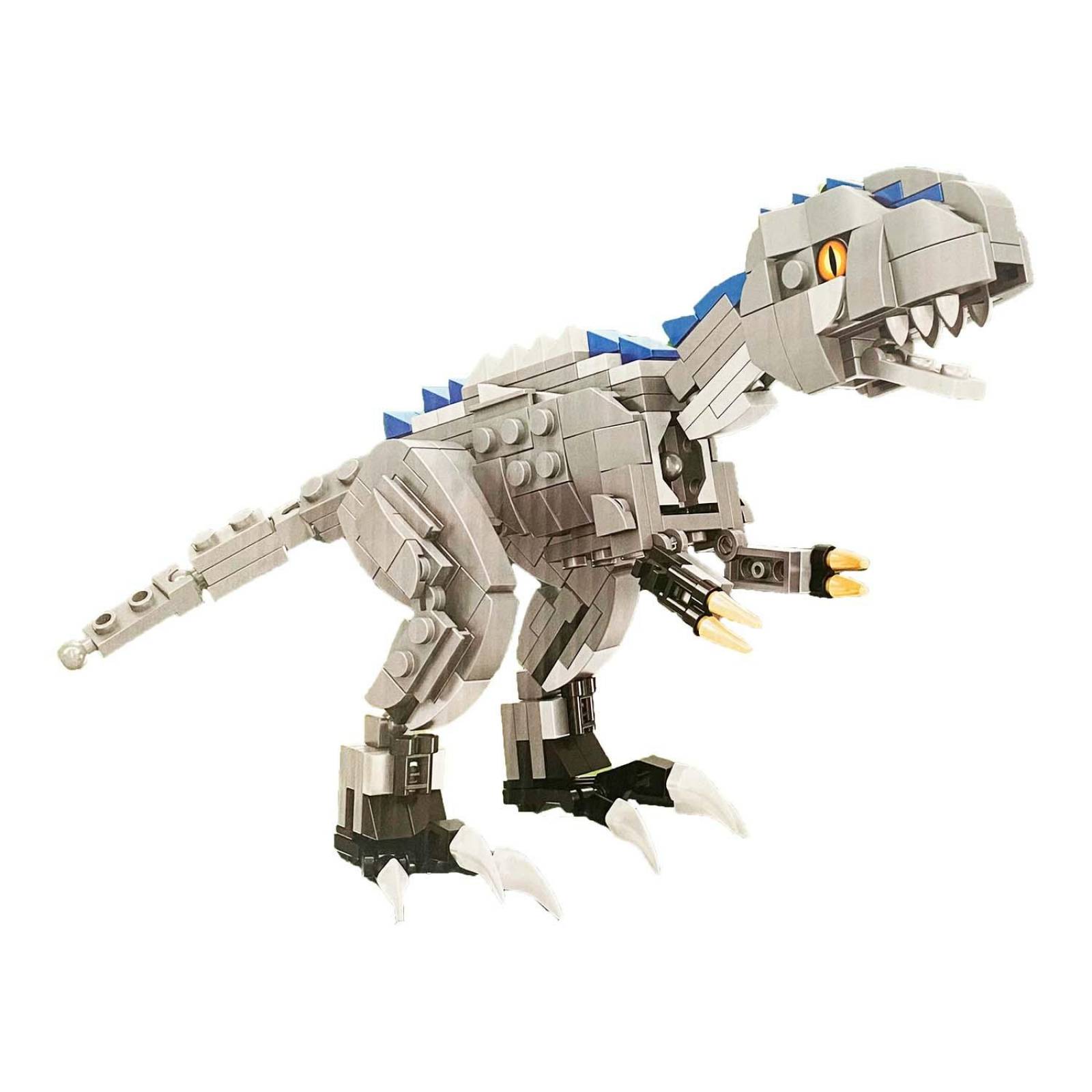 Juguete De +250 Bloques Para Armar Dinosaurio Transformer Gris 254 pcs