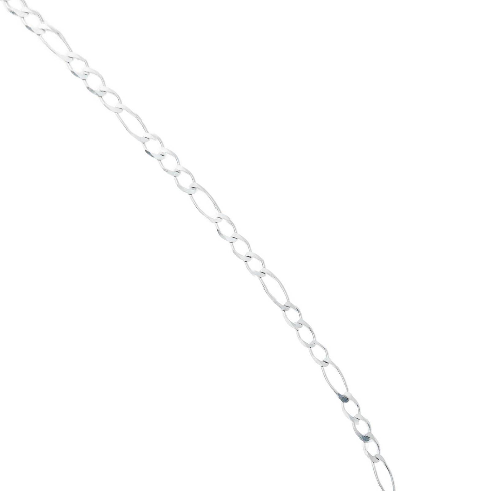 Cadena De Plata 925 Hombre Mujer Fígaro 3x1 50 Cm X 4 Mm Plateado Largo/Ancho 50 cm x 4 mm