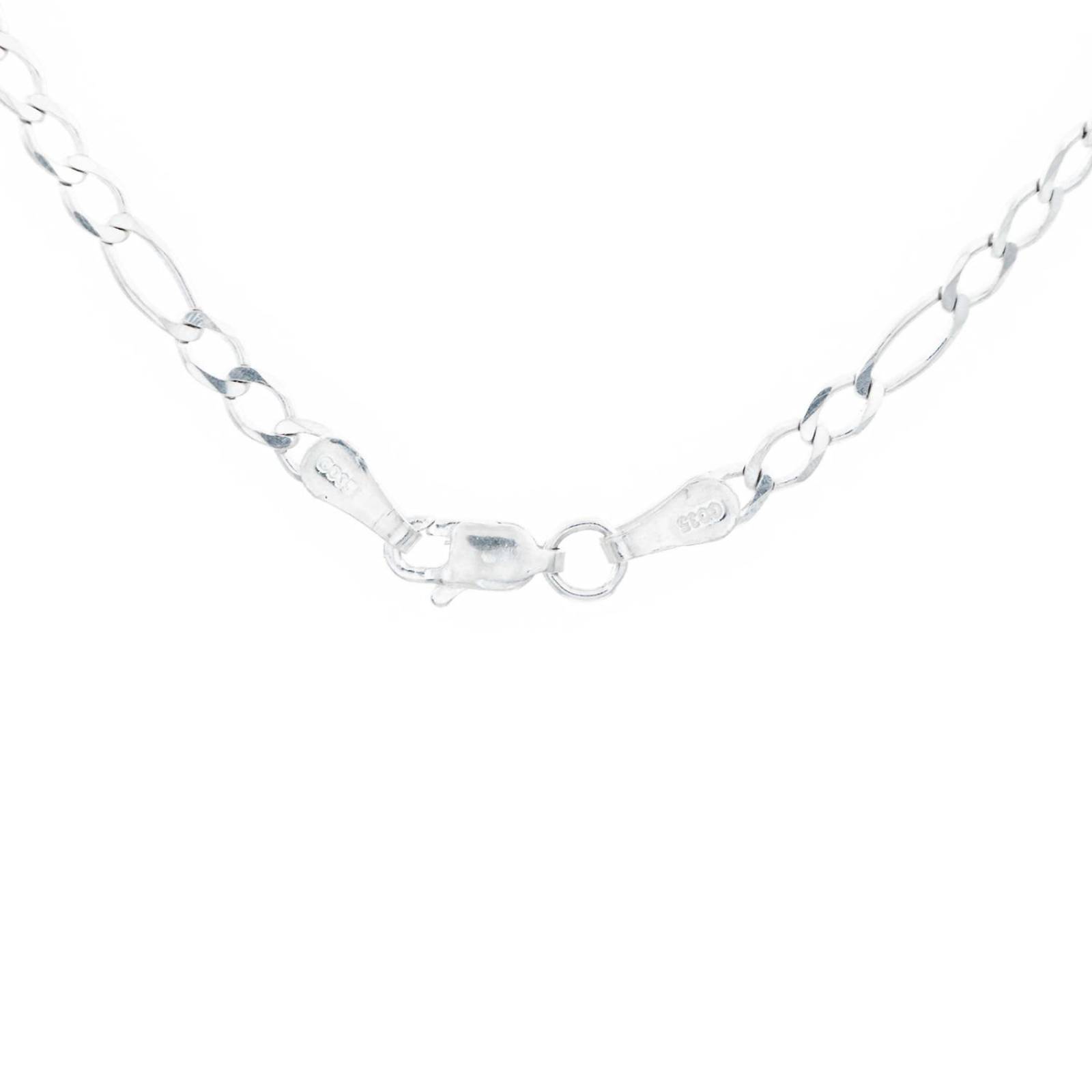 Collar Cadena Hombre Hiphop Pesas Mancuerna Gym Plata 925 Blanco Alto/Ancho 1.9 cm x 2.5 cm 1.9 cm x 2.5 cm