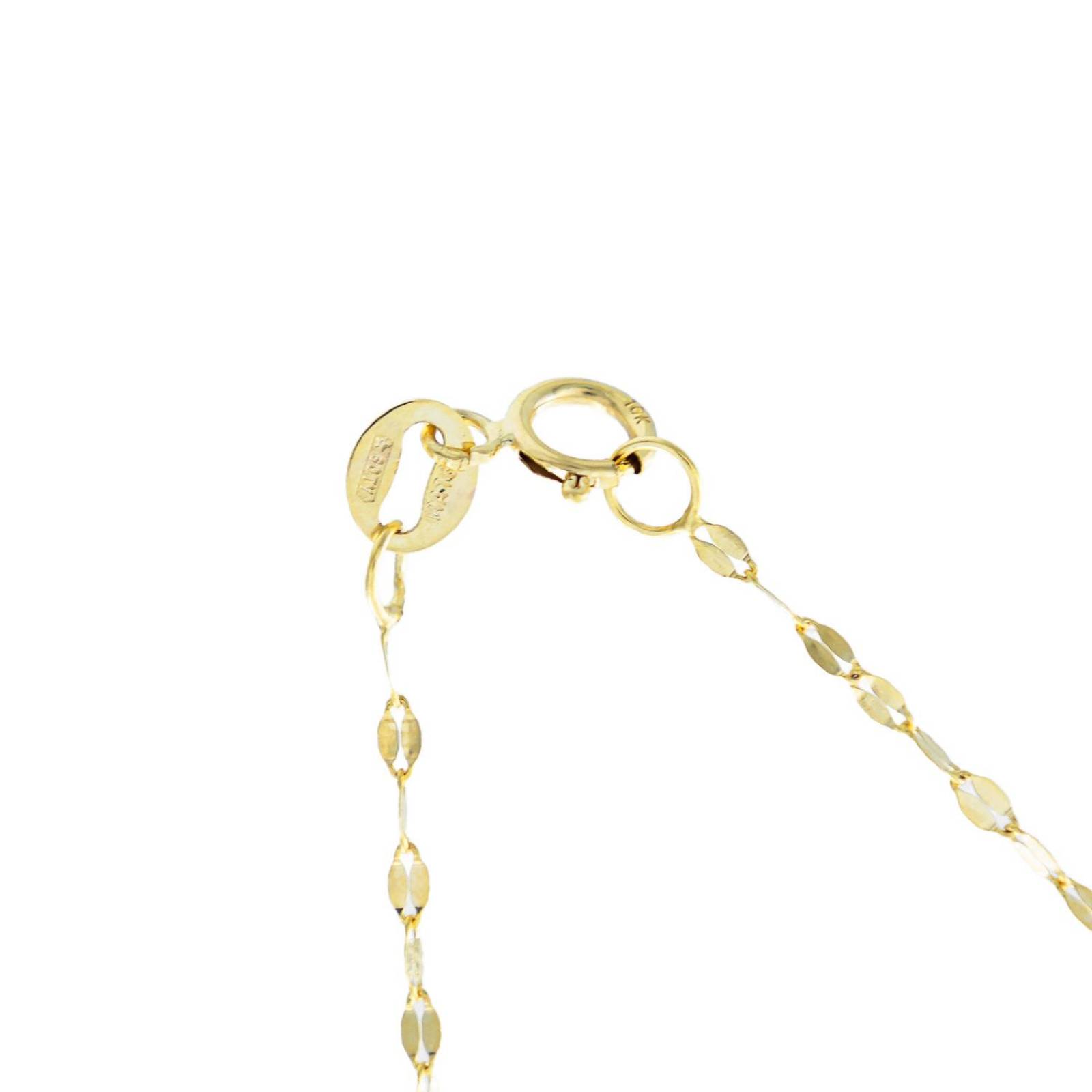 Cadena De Oro Italiano 10k Granito De Cafe 45 cm x 1 mm Largo/Ancho 45 cm x 1 mm