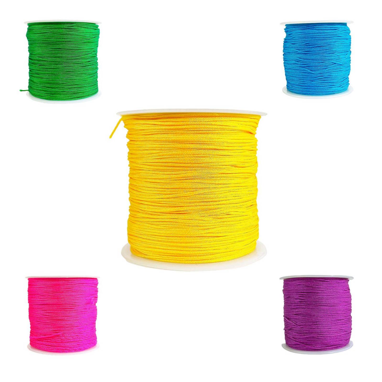 Hilo Para Pulsera Chino Elastico Bisutería 0.8 mm 92 metros Amarillo